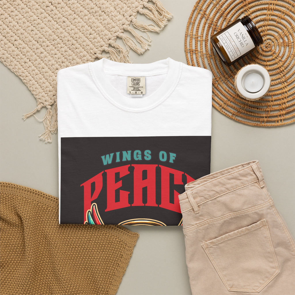 Wings of Peace Skull T-Shirt — "Soar Above With Love" Vintage Graphic Tee