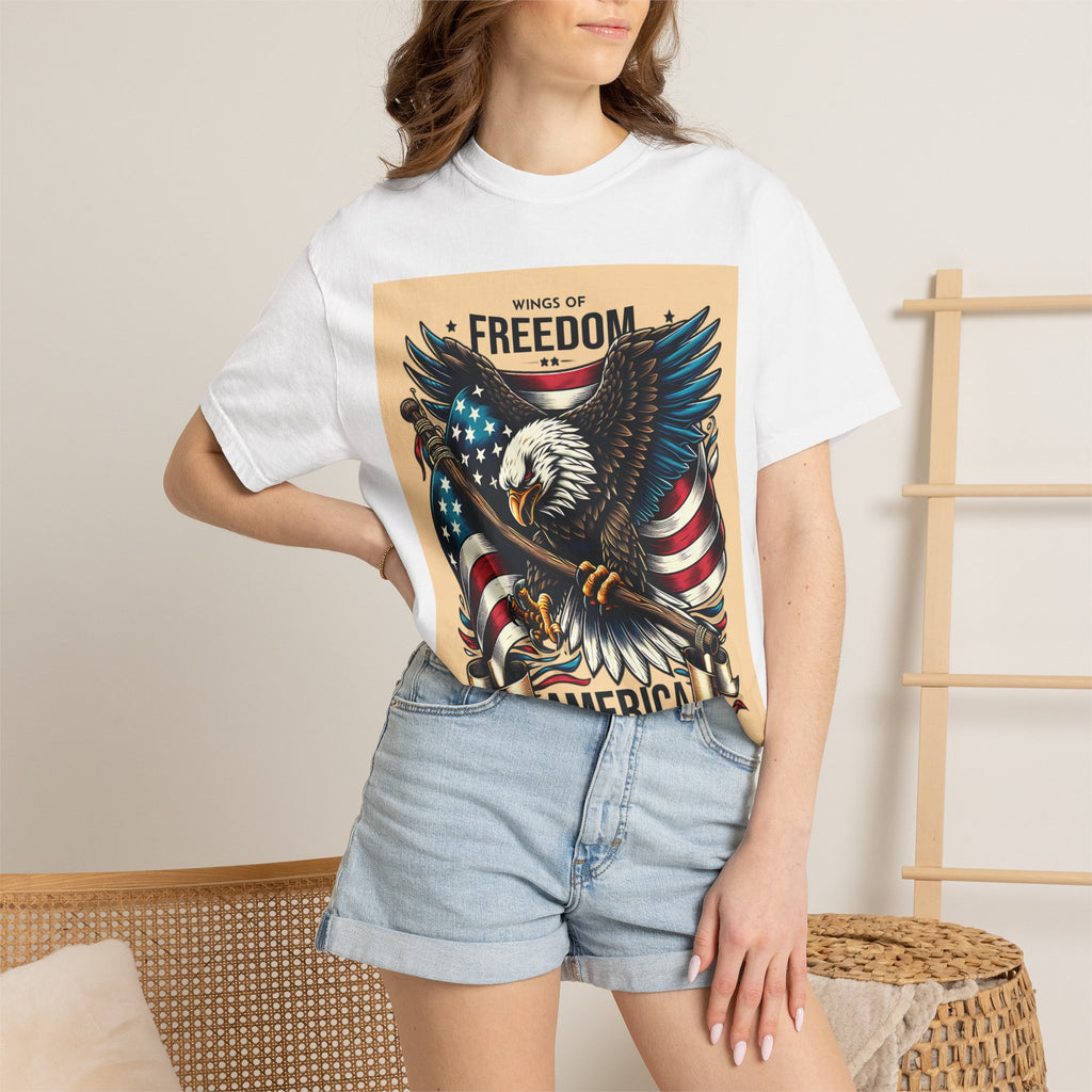 Freedom Eagle T-Shirt — Wings of America Patriotic Graphic Tee