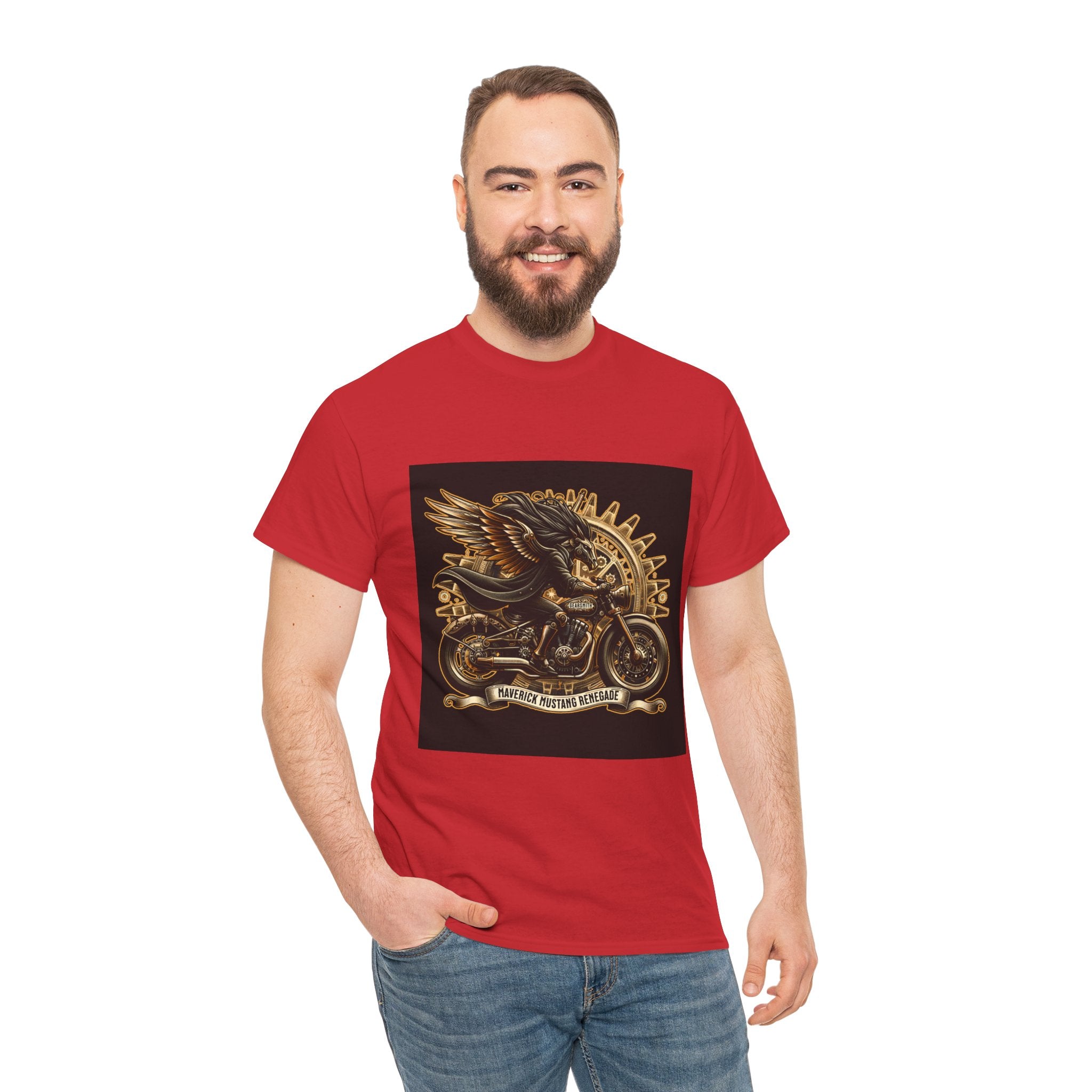 Vintage Winged Motorcycle Tee — "Ride Forever, Ride Free" Biker T-Shirt