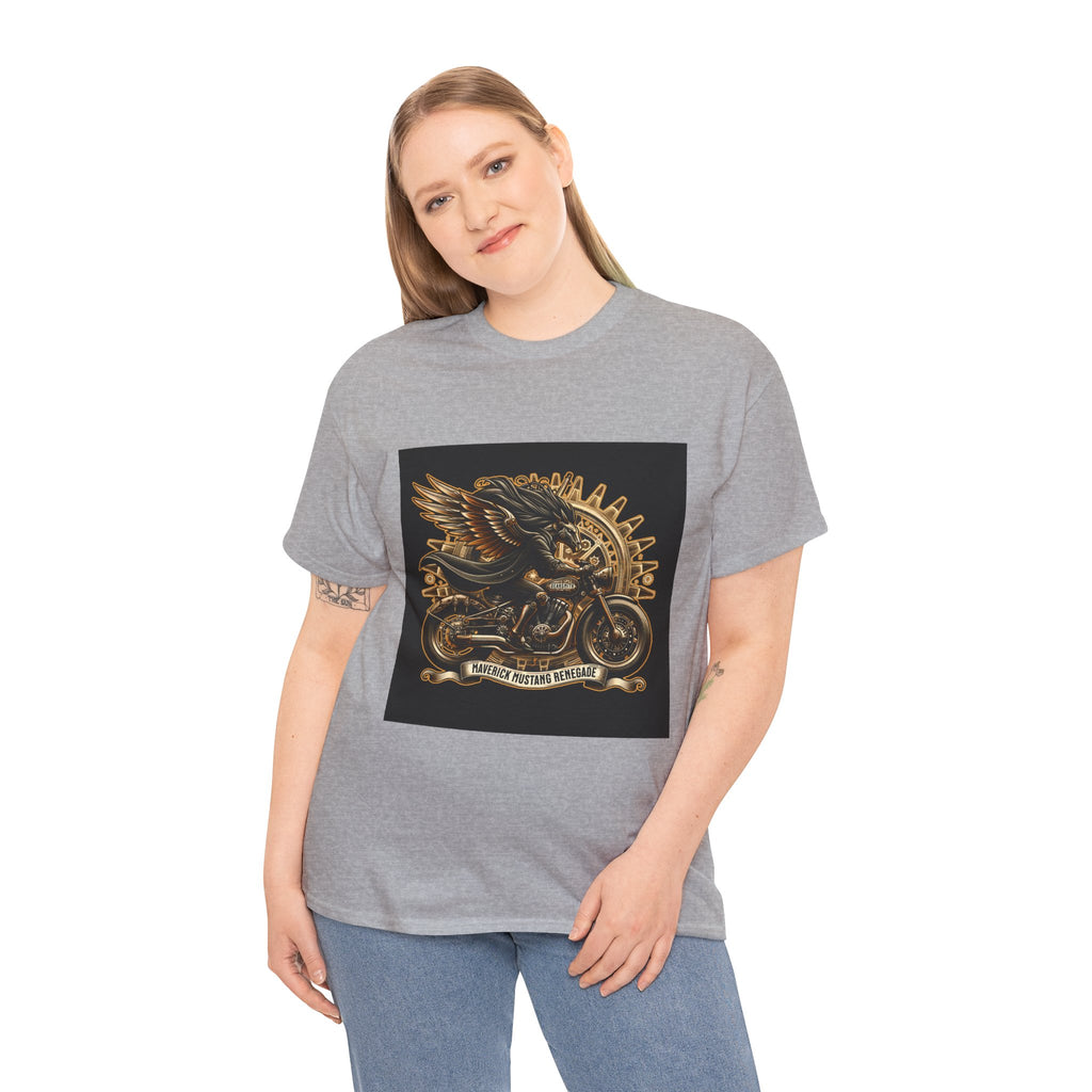 Vintage Winged Motorcycle Tee — "Ride Forever, Ride Free" Biker T-Shirt
