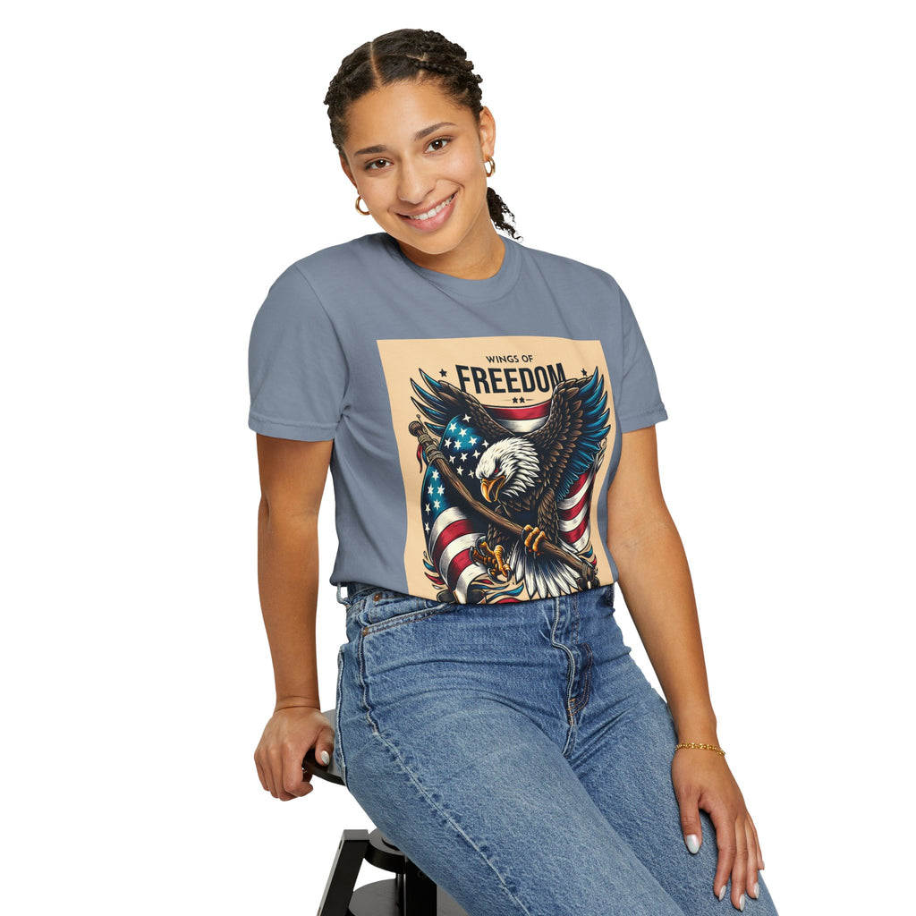 Freedom Eagle T-Shirt — Wings of America Patriotic Graphic Tee
