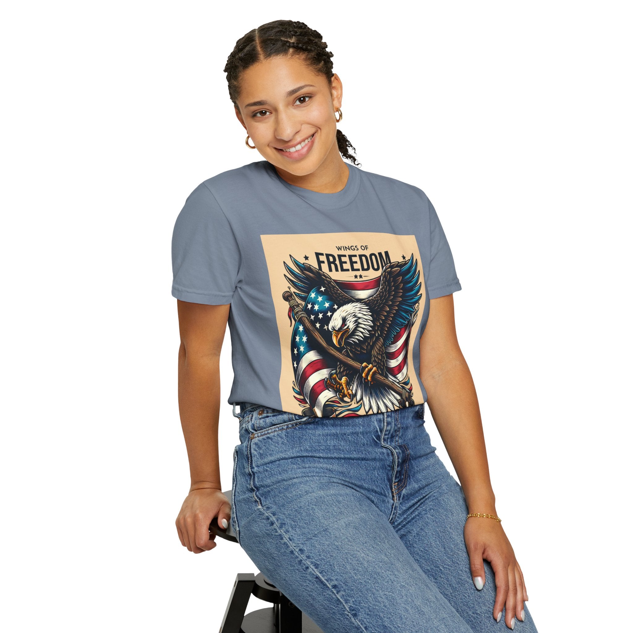 Freedom Eagle T-Shirt — Wings of America Patriotic Graphic Tee