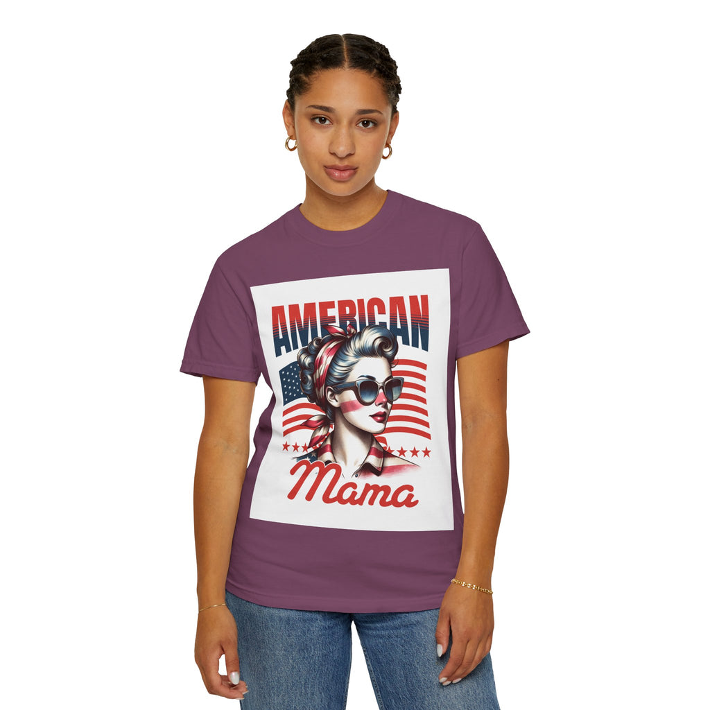 American Mama T‑Shirt — Vintage Patriotic Mom Tee