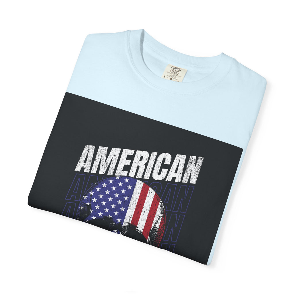 American Skull Flag T-Shirt — "American Forever" Patriotic Graphic Tee