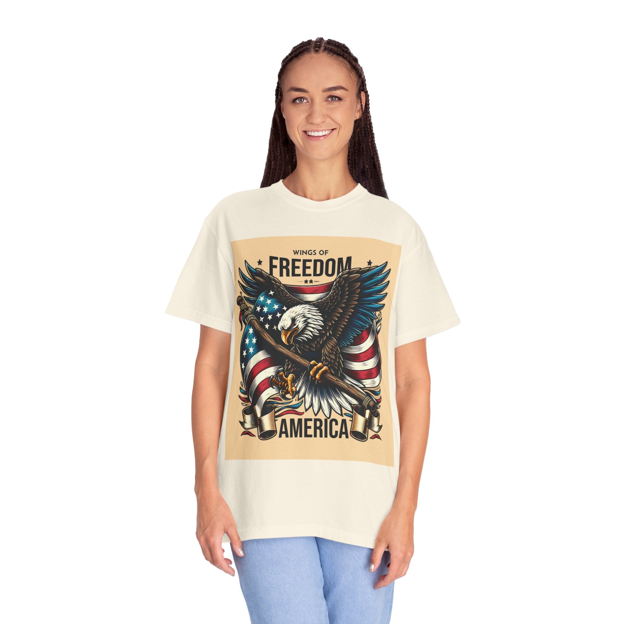 Freedom Eagle T-Shirt — Wings of America Patriotic Graphic Tee