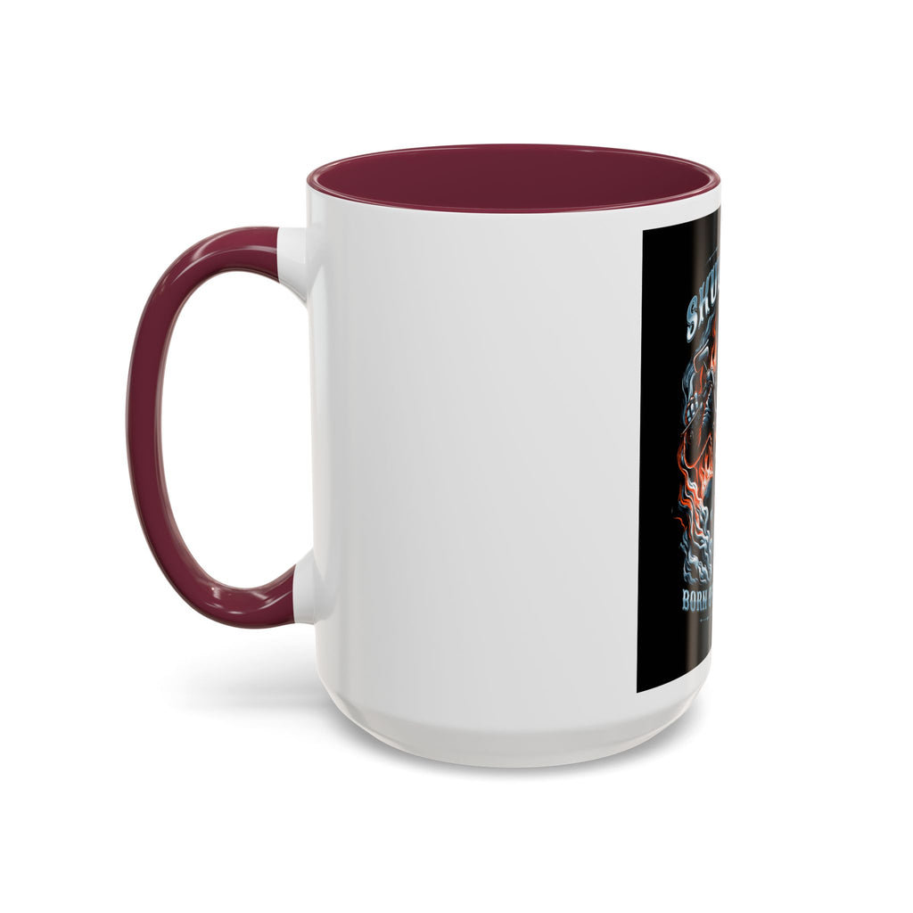 Skull Rider Motorcycle Mug – "Born of Nightmares" Biker Coffee Cup (11oz/15oz)