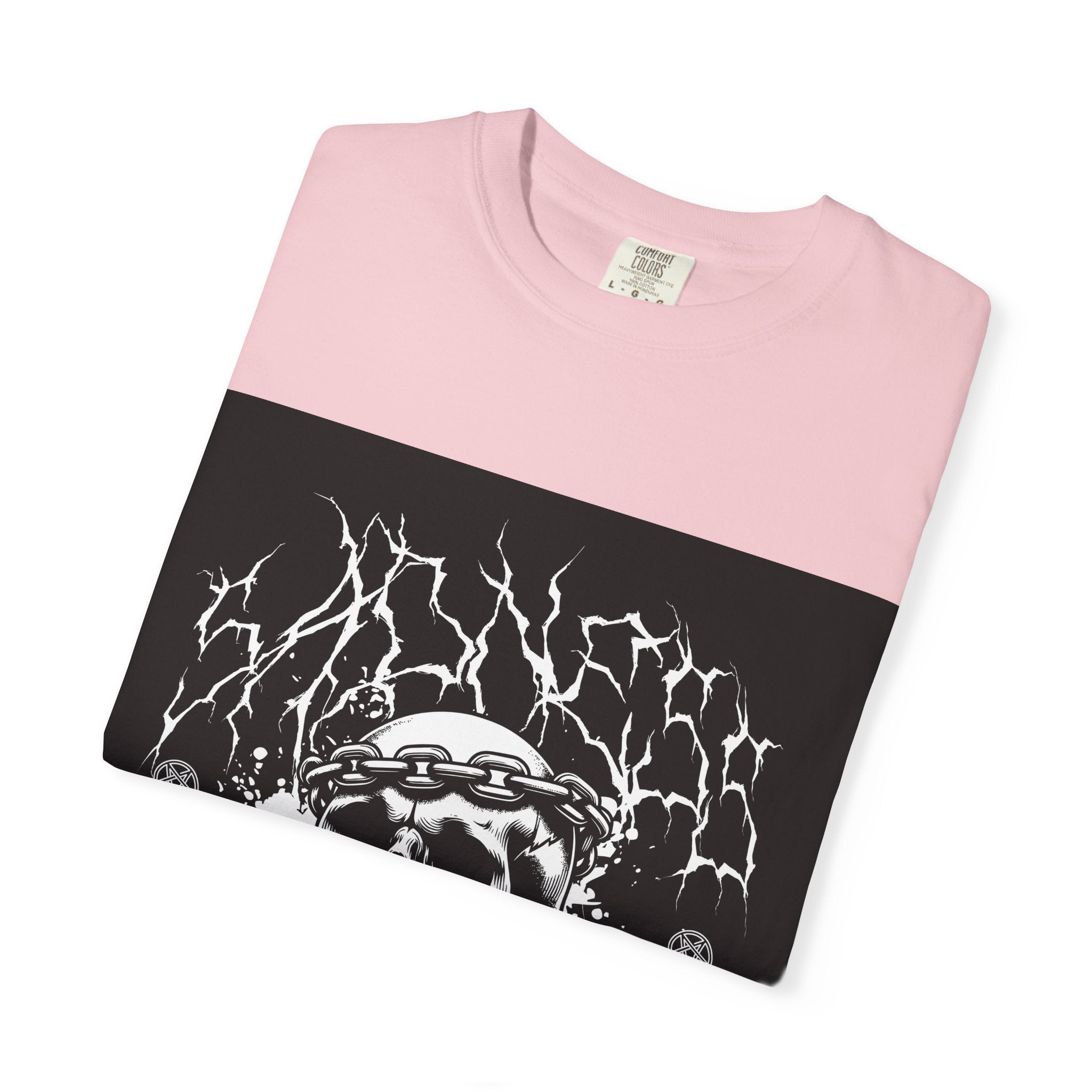 Graphic T-Shirt — 'Break a Path Through the Darkness' Skull Lightning Design