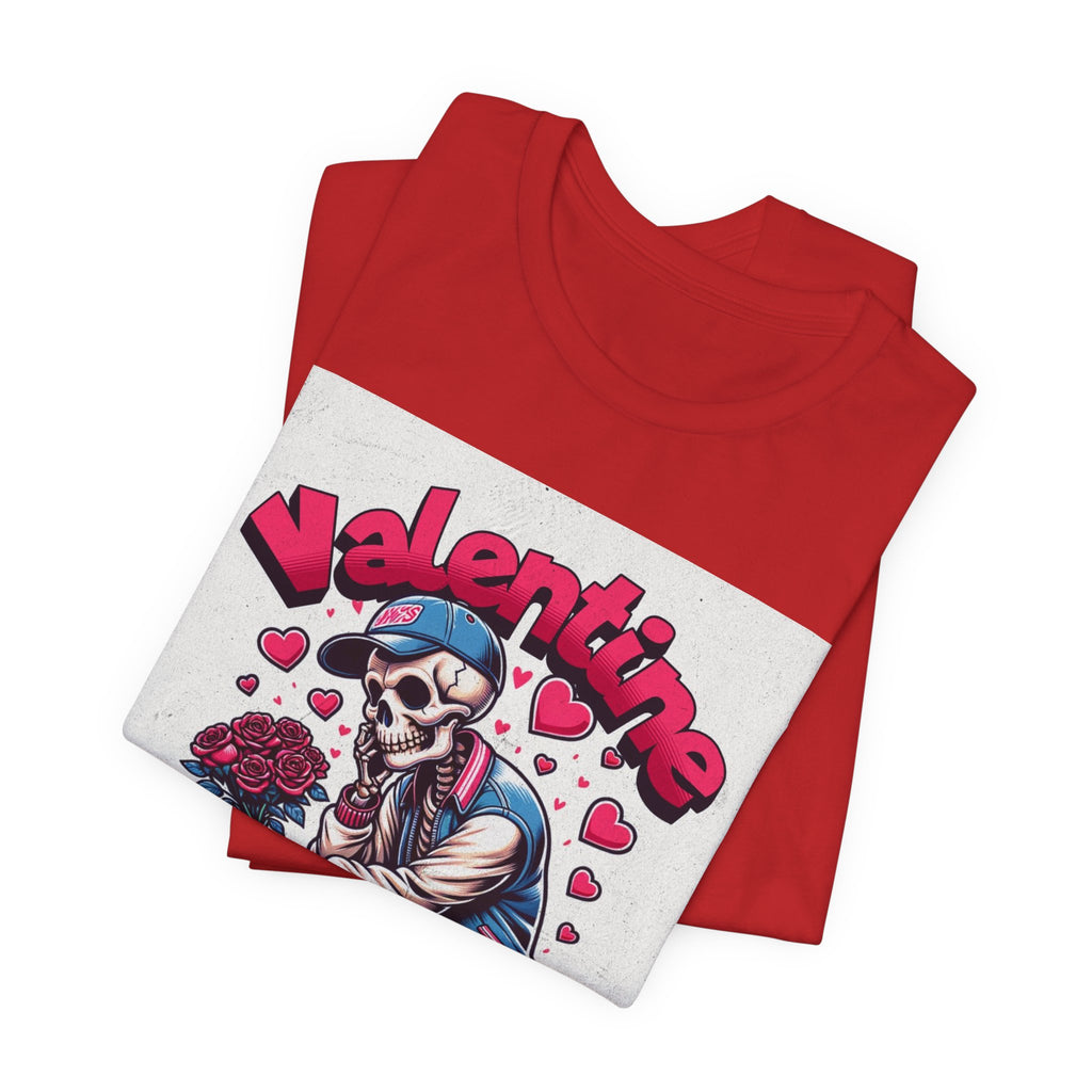 Valentine Skull T-Shirt – "Love & Blessed" Gothic Valentine Tee