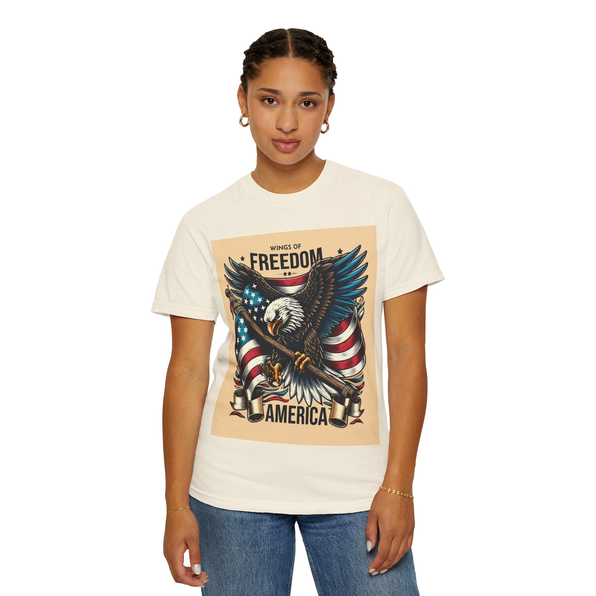 Freedom Eagle T-Shirt — Wings of America Patriotic Graphic Tee