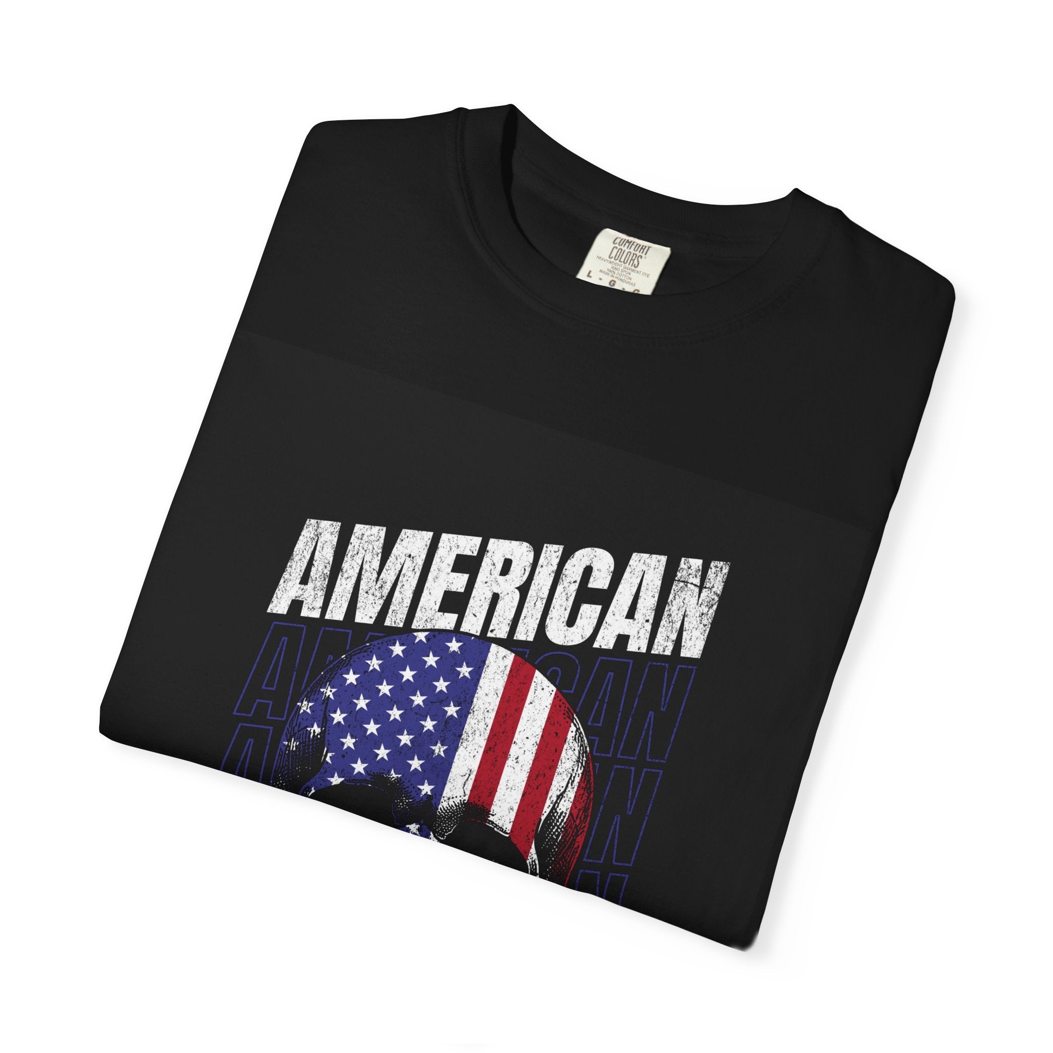 American Skull Flag T-Shirt — "American Forever" Patriotic Graphic Tee