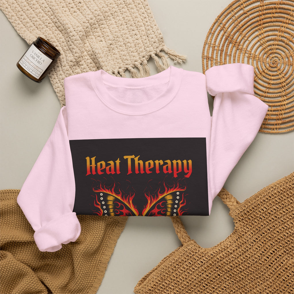 Heat Therapy Crewneck Sweatshirt — Butterfly Flame Graphic
