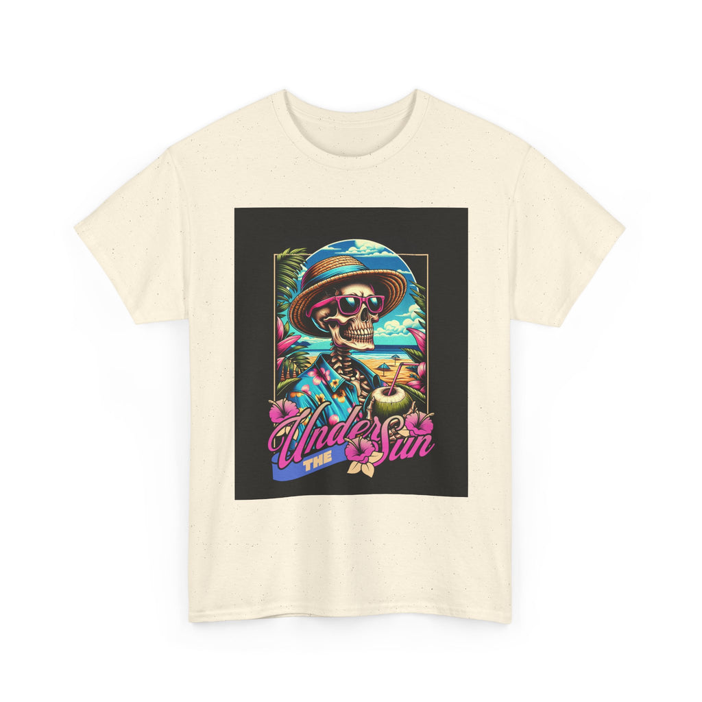 Skull Beach Tee — "Under the Sun" Retro Surf Graphic T-Shirt