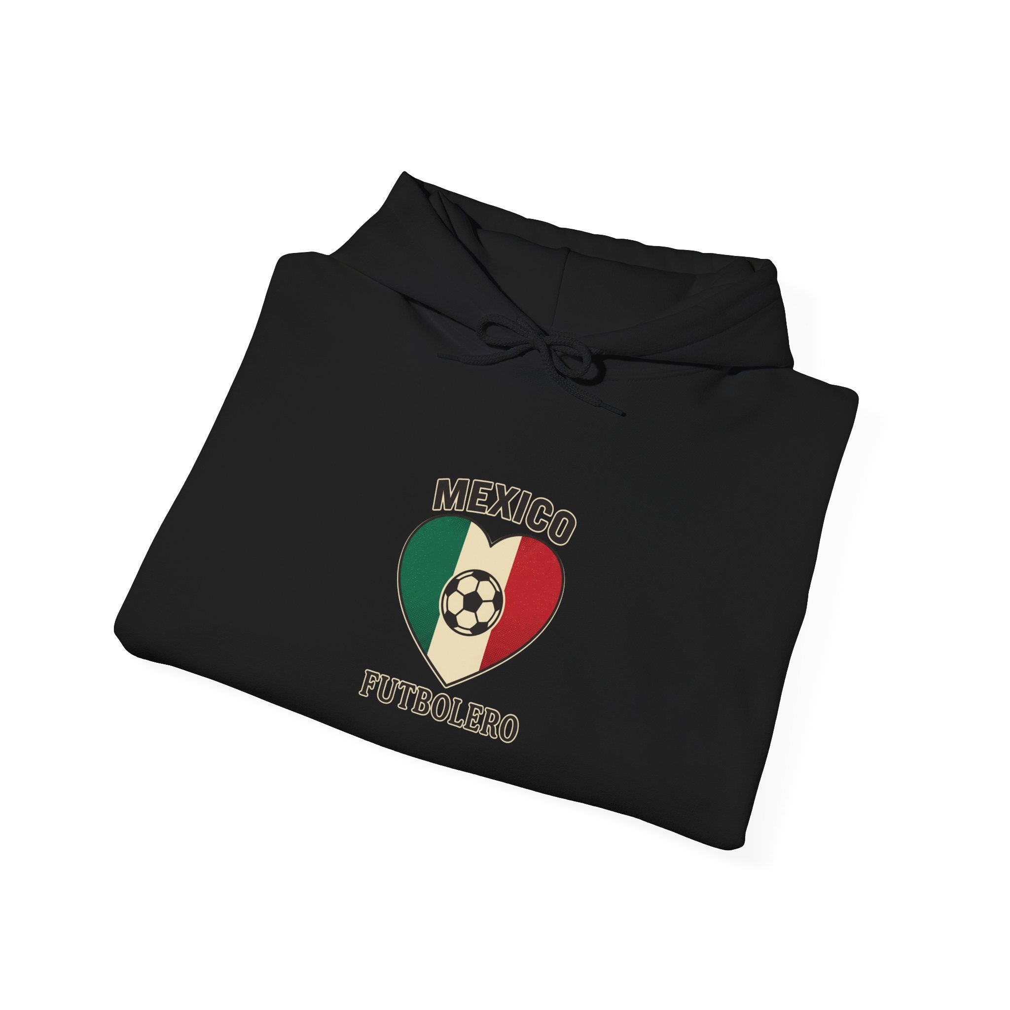 Mexico Futbolero Heart Hoodie | Soccer Country Pride, Mexican Flag Colors
