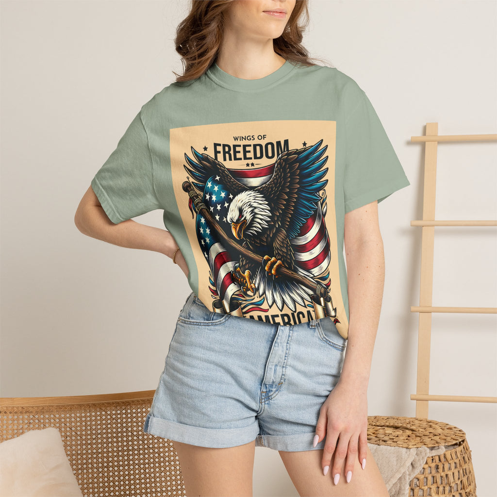 Freedom Eagle T-Shirt — Wings of America Patriotic Graphic Tee
