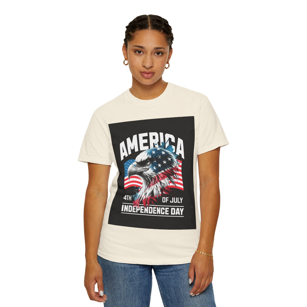 Independence Day T-shirt — 'America' Eagle Flag 4th of July Tee