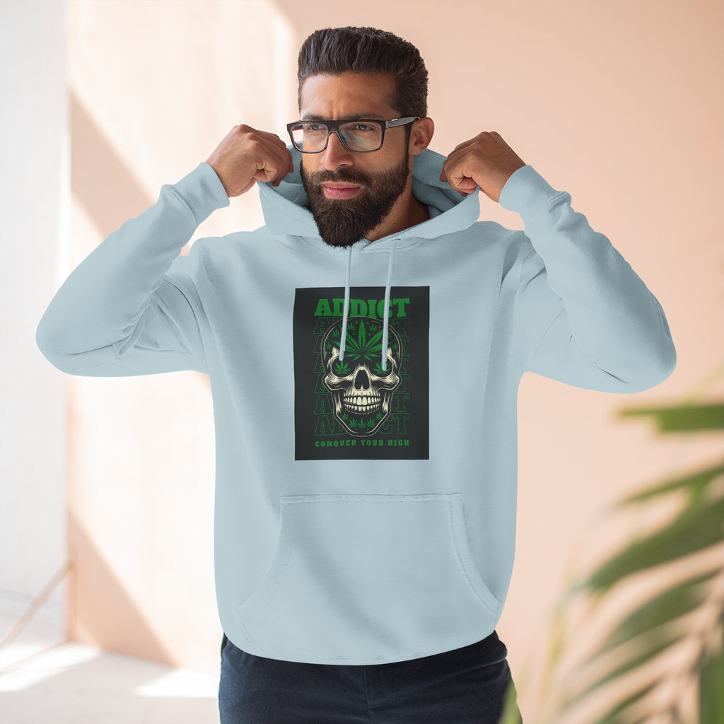 Skull & Snake Hoodie — "Addict" Graphic Pullover