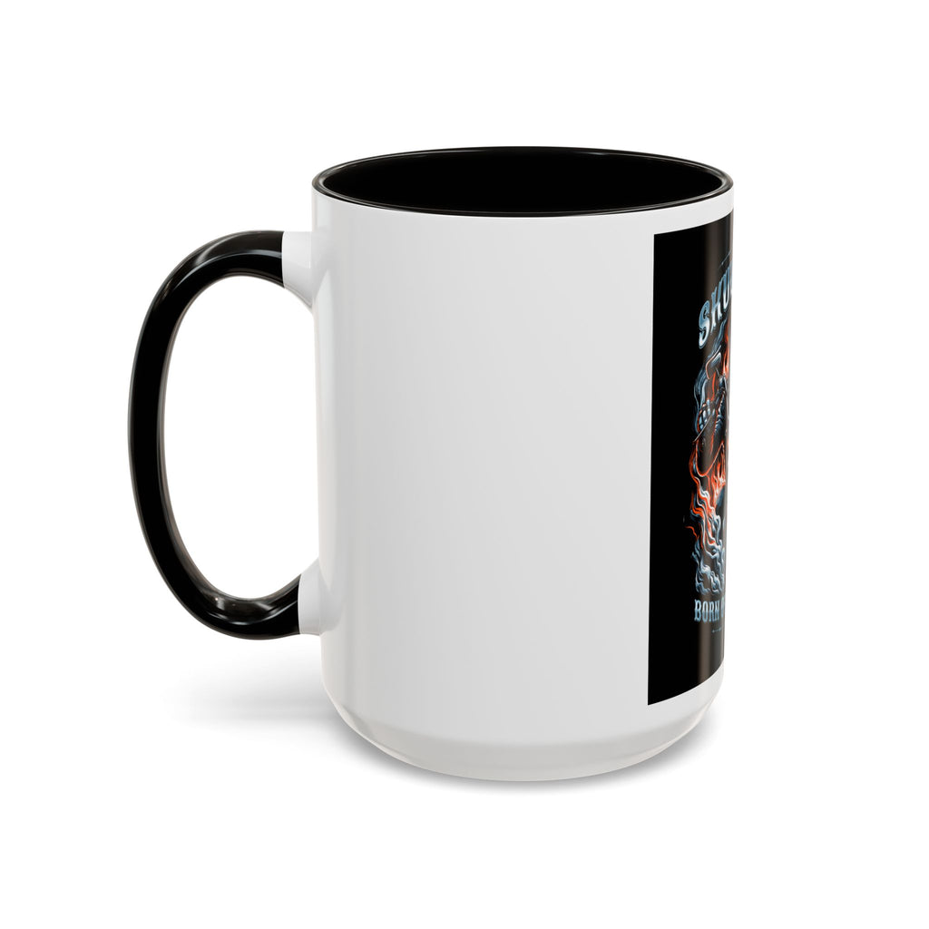 Skull Rider Motorcycle Mug – "Born of Nightmares" Biker Coffee Cup (11oz/15oz)