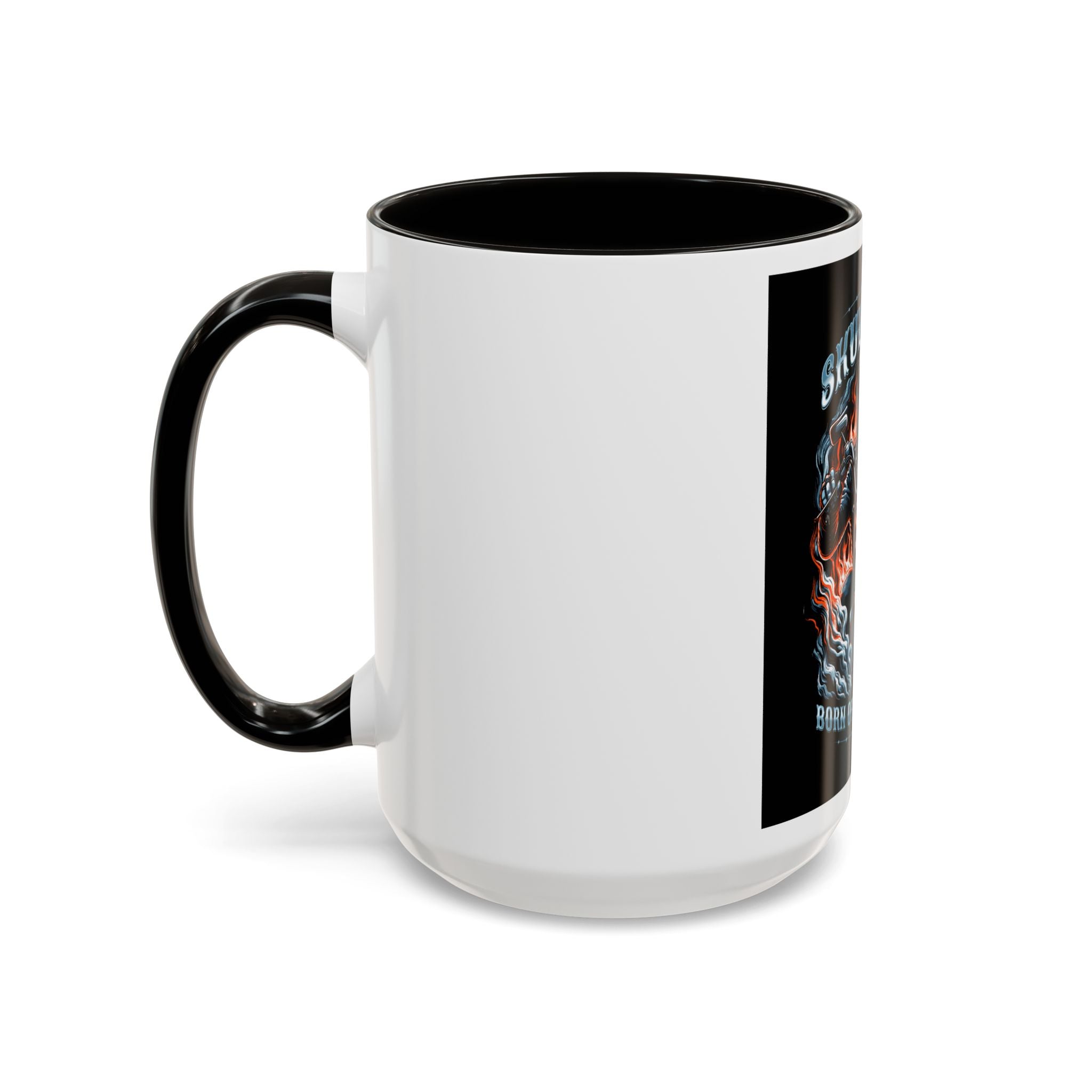 Skull Rider Motorcycle Mug – "Born of Nightmares" Biker Coffee Cup (11oz/15oz)