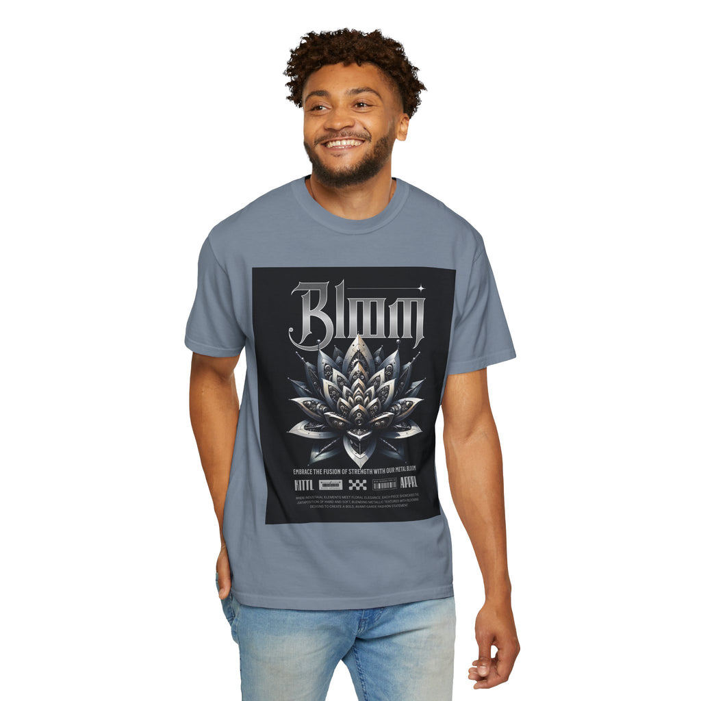 Metal Lotus Graphic T-Shirt — "Bloom" Gothic Band Poster Tee