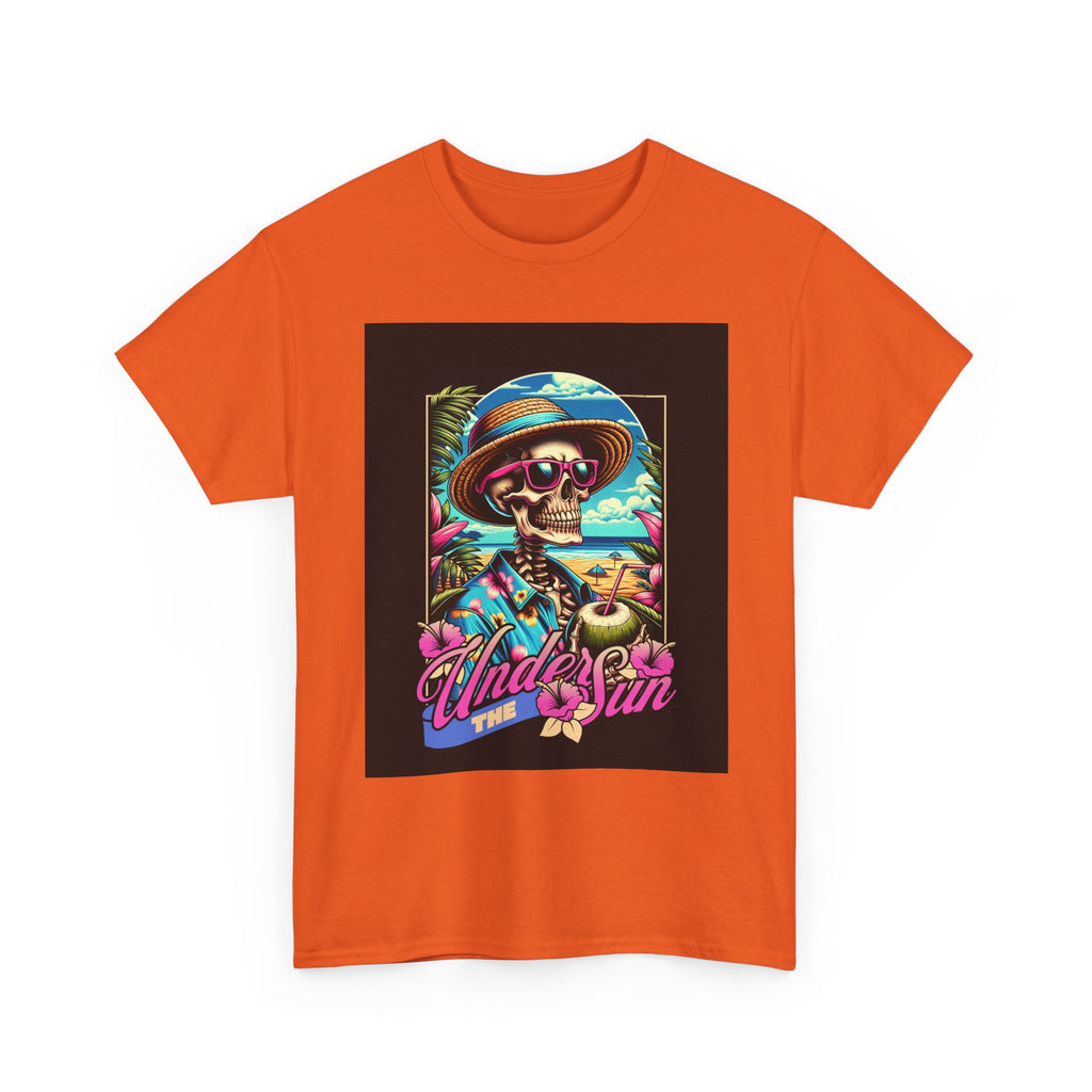 Skull Beach Tee — "Under the Sun" Retro Surf Graphic T-Shirt
