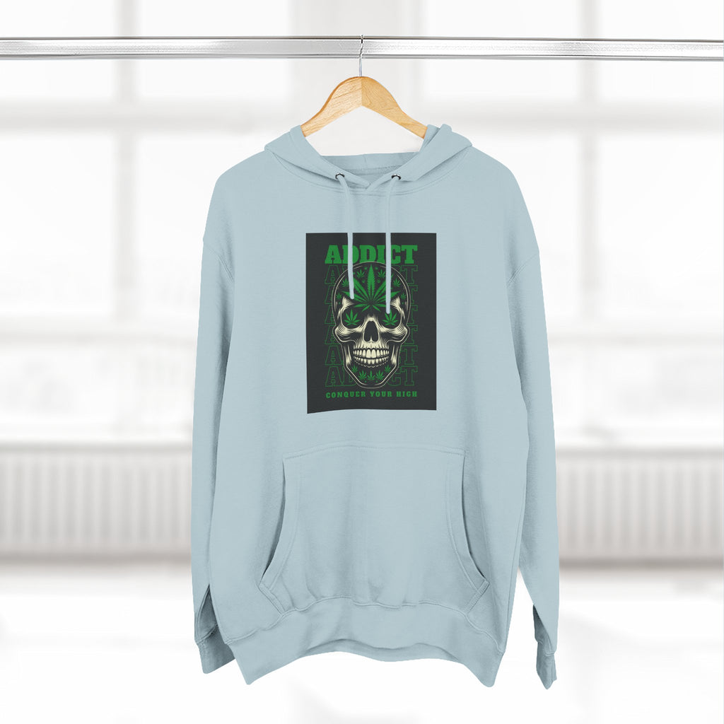 Skull & Snake Hoodie — "Addict" Graphic Pullover