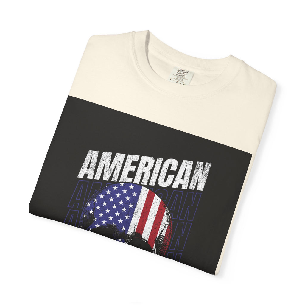 American Skull Flag T-Shirt — "American Forever" Patriotic Graphic Tee