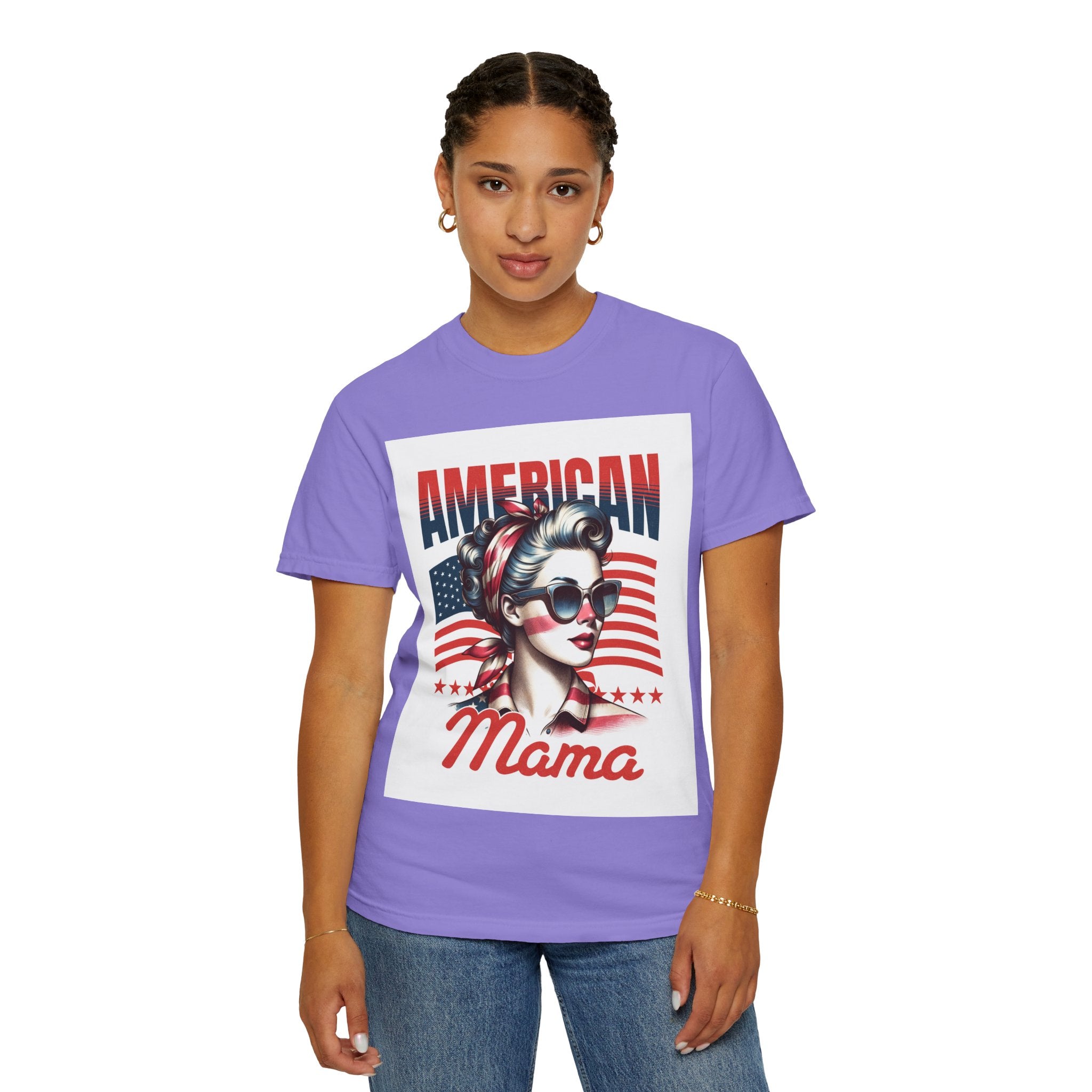 American Mama T‑Shirt — Vintage Patriotic Mom Tee