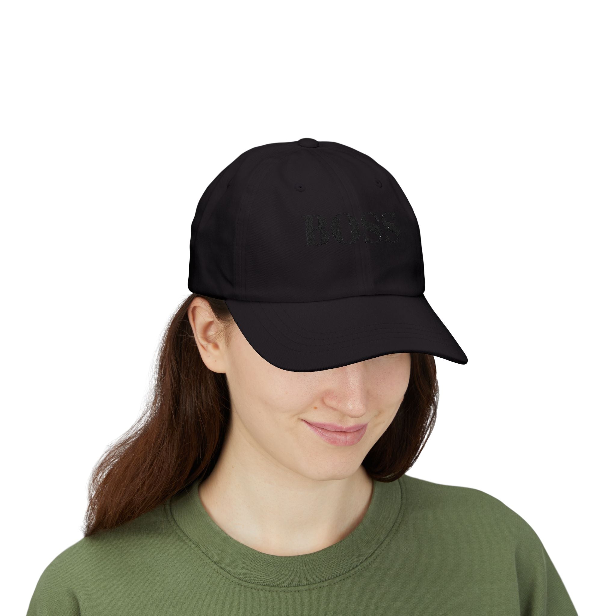 BOSS Embroidered Dad Cap - Classic White Baseball Hat