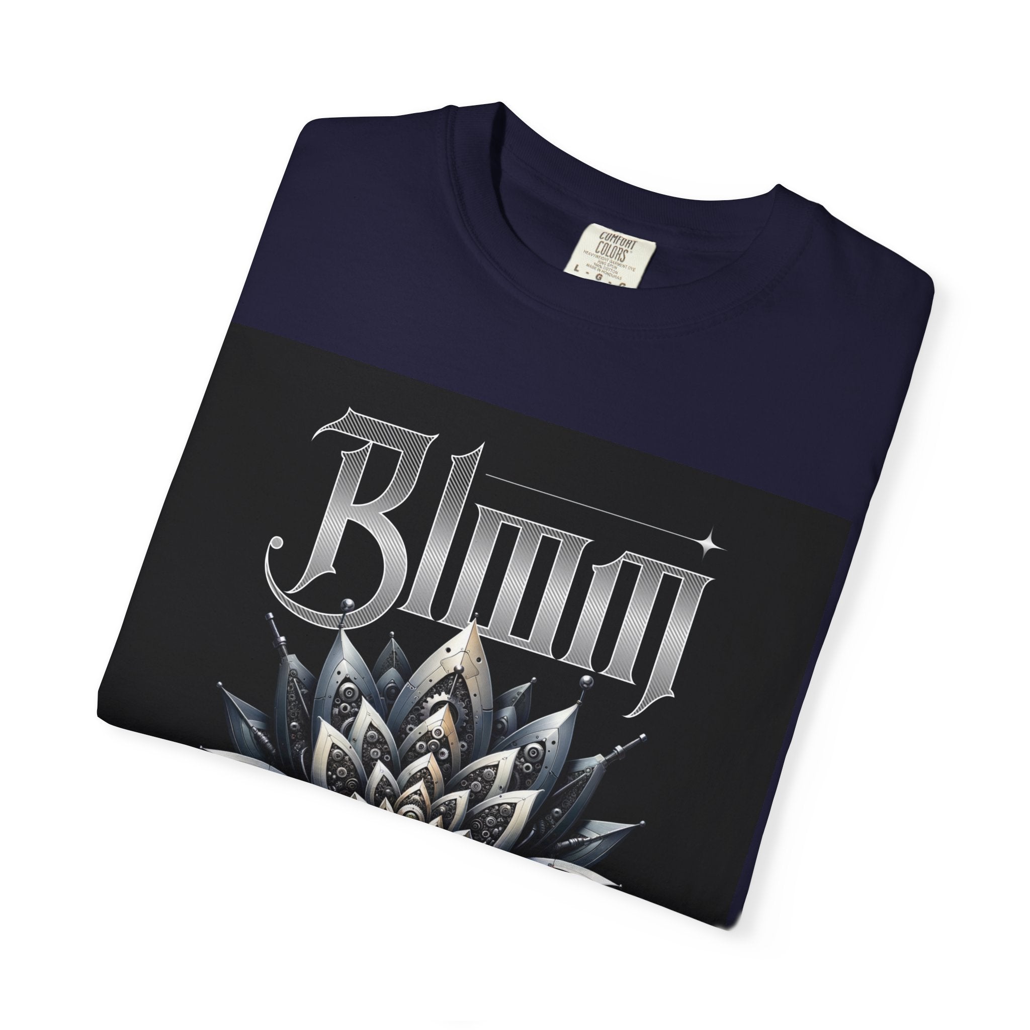 Metal Lotus Graphic T-Shirt — "Bloom" Gothic Band Poster Tee