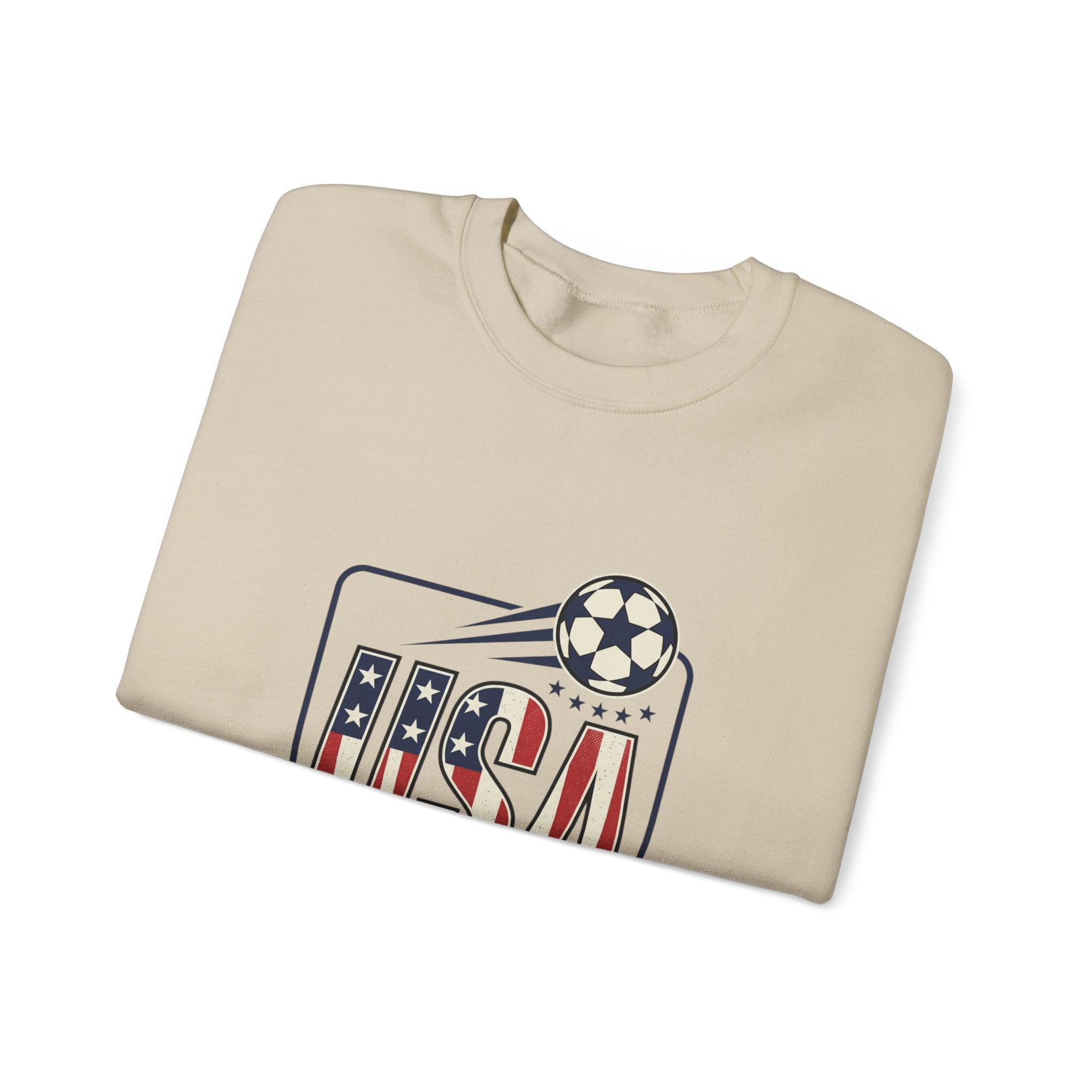 USA Soccer Crewneck Sweatshirt | American Flag Soccer Graphic