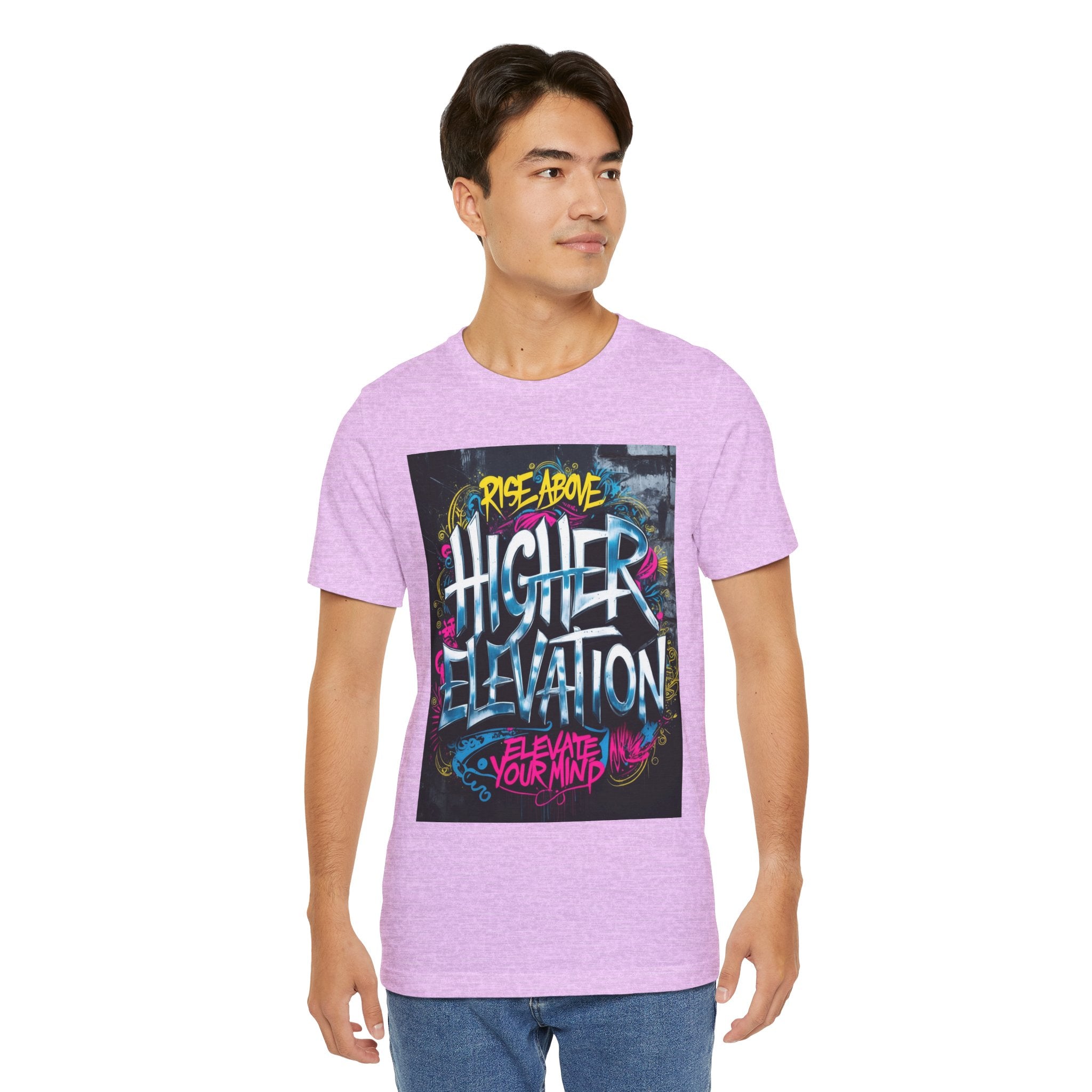 Higher Elevation Graffiti T-Shirt — "Rise Above, Elevate Your Mind"