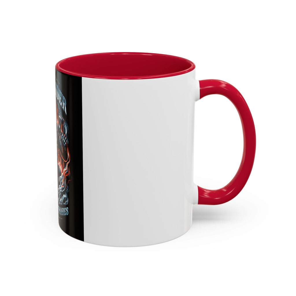 Skull Rider Motorcycle Mug – "Born of Nightmares" Biker Coffee Cup (11oz/15oz)