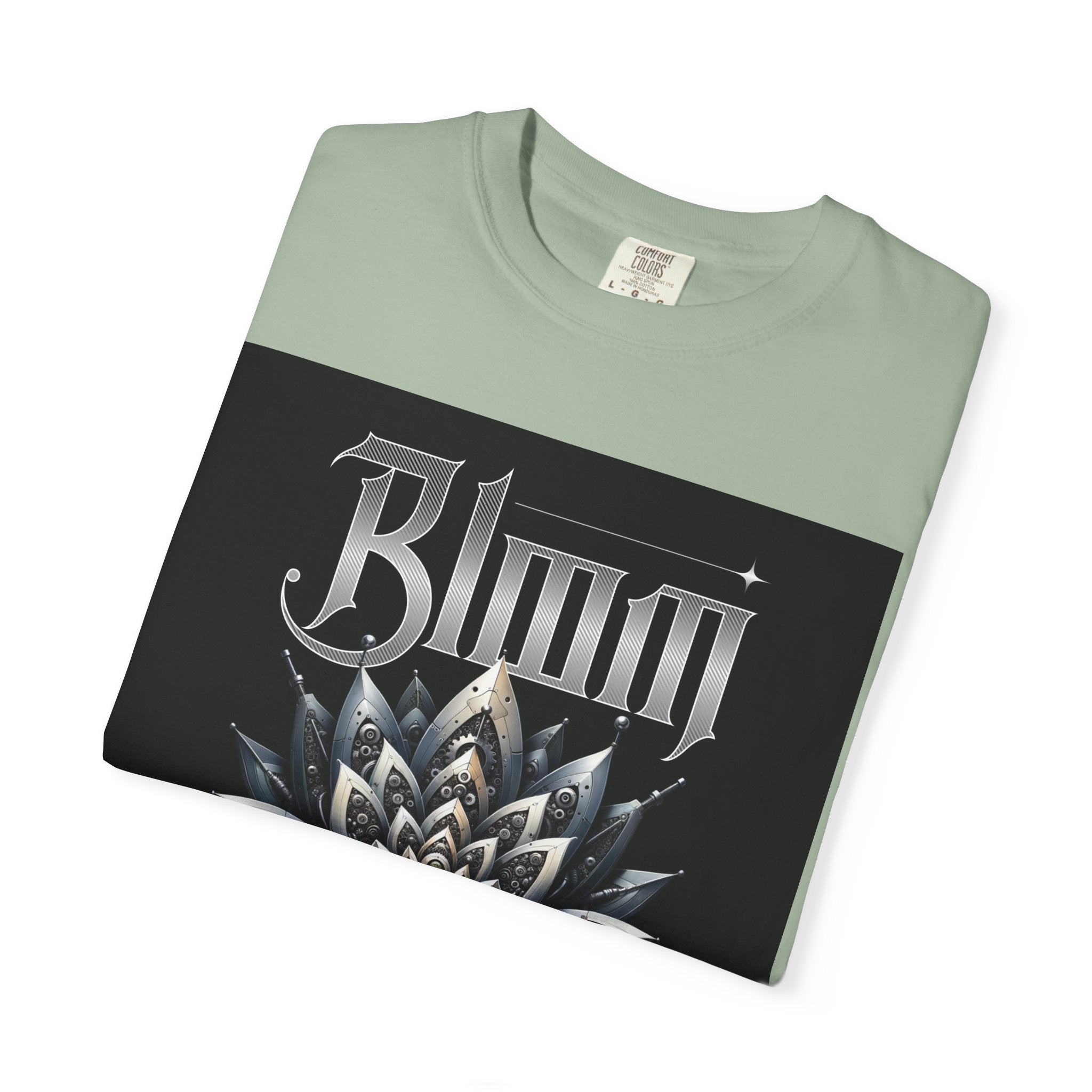 Metal Lotus Graphic T-Shirt — "Bloom" Gothic Band Poster Tee