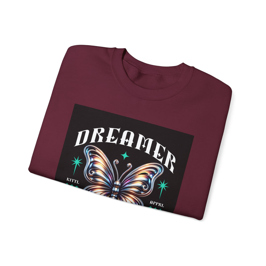 Dreamer Butterfly Crewneck Sweatshirt — Inspiring 'Dreamer' Graphic Pullover