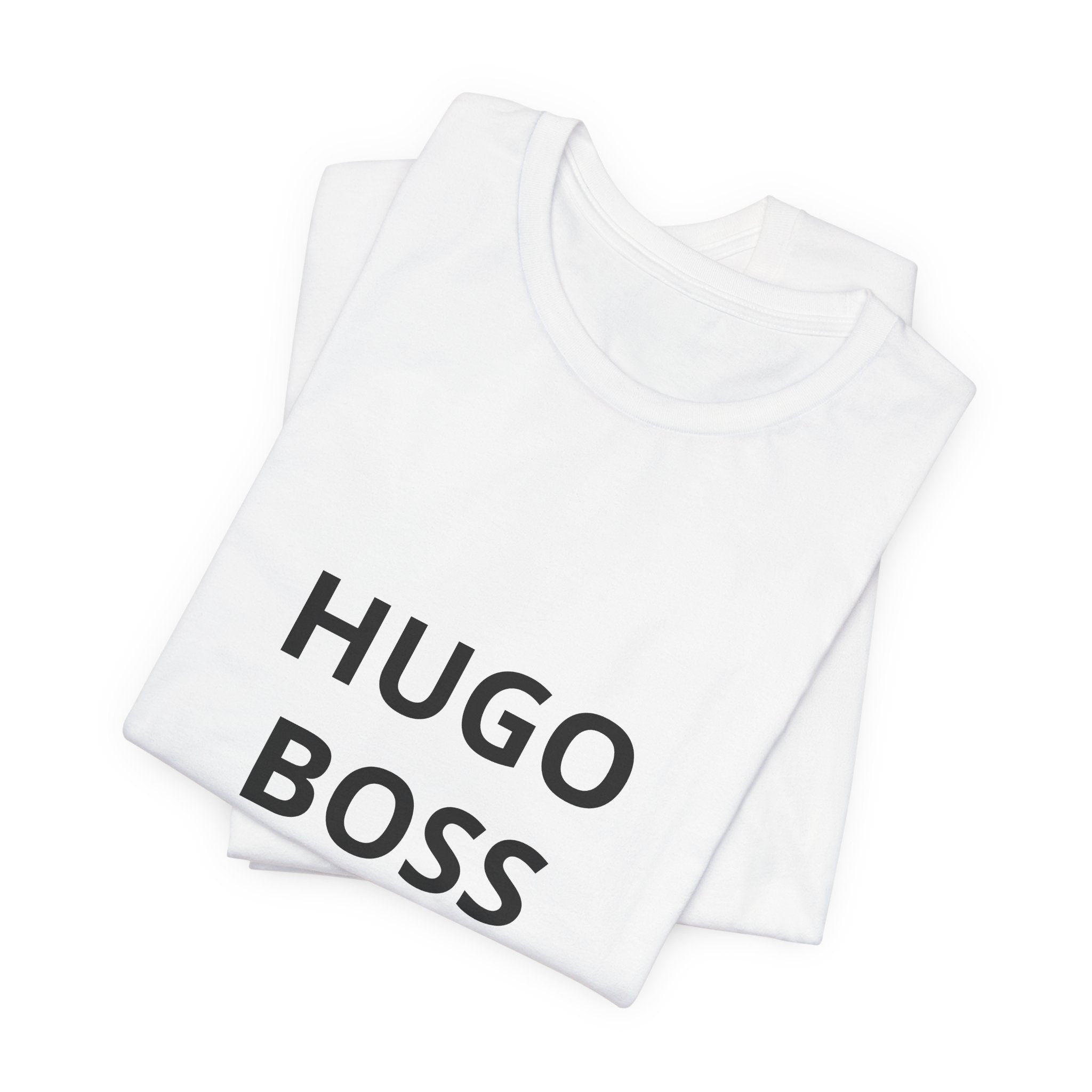 Graphic Tee — "HUGO BOSS" Minimalist Text T-Shirt