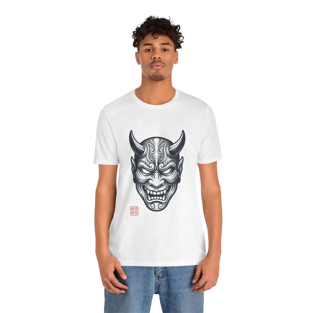 Demon Hannya Mask T‑Shirt — Japanese Oni Tattoo Graphic Tee