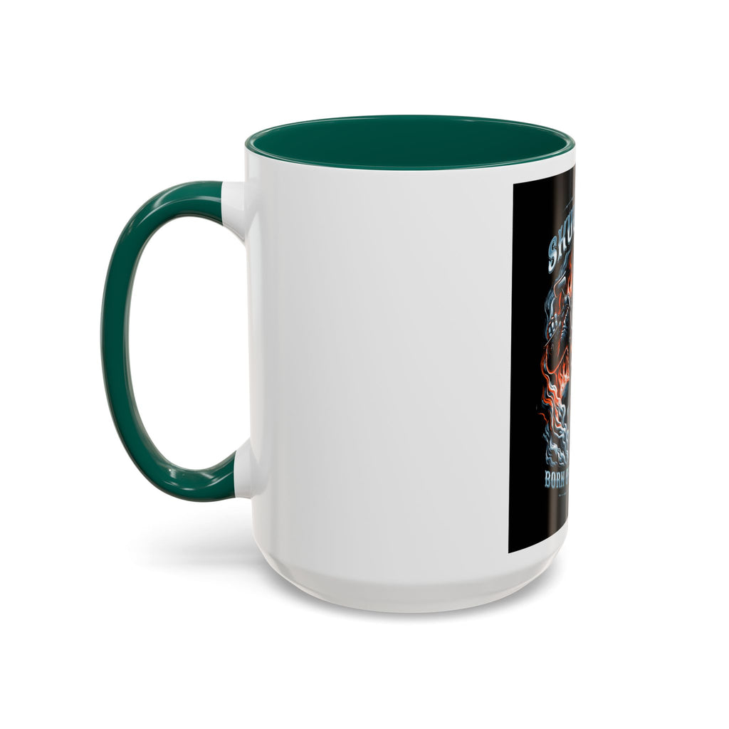 Skull Rider Motorcycle Mug – "Born of Nightmares" Biker Coffee Cup (11oz/15oz)