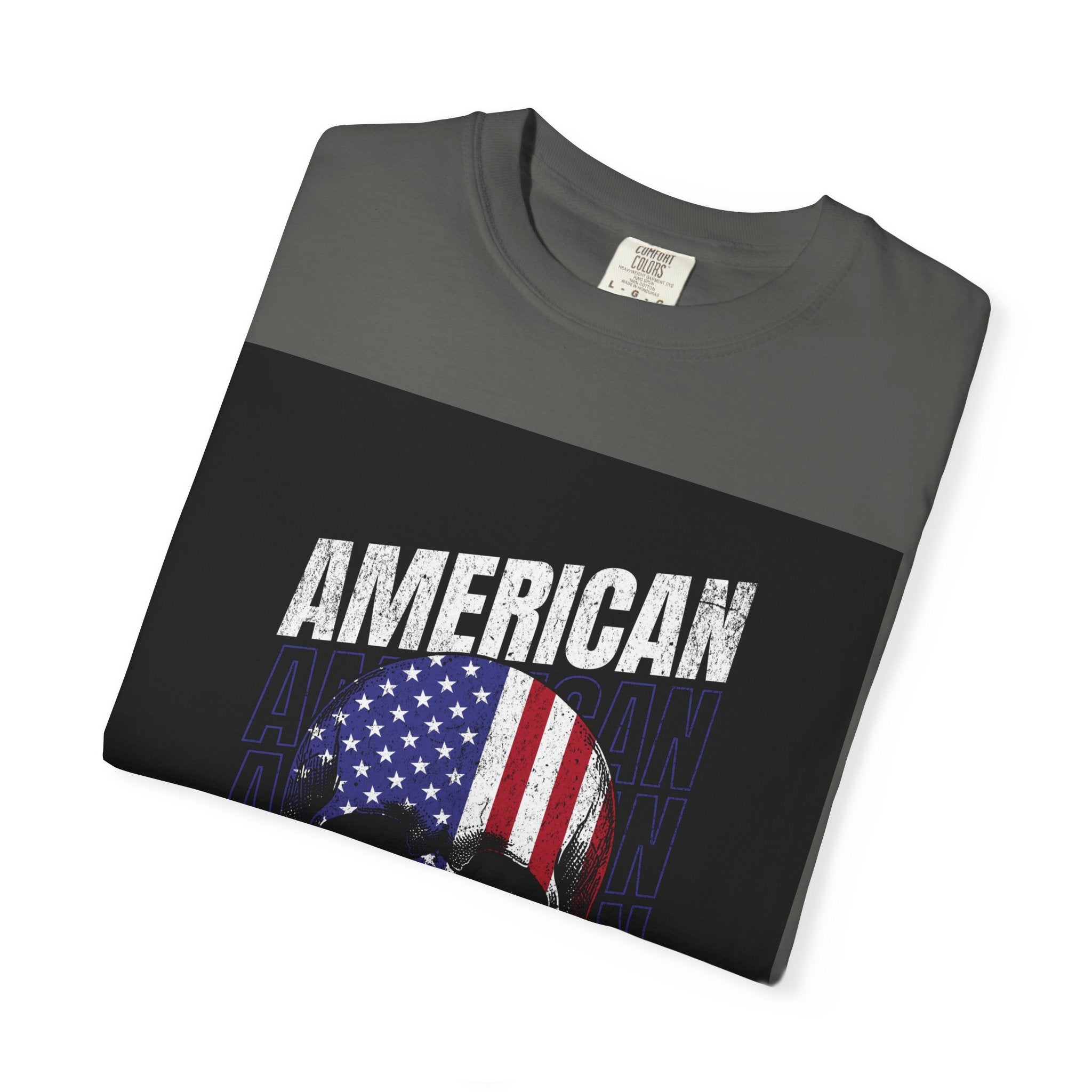 American Skull Flag T-Shirt — "American Forever" Patriotic Graphic Tee