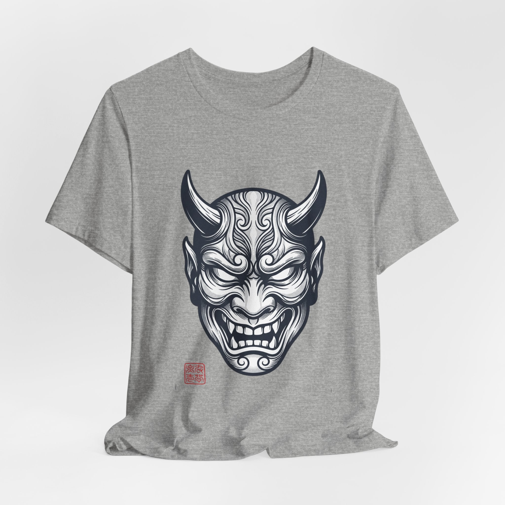 Demon Hannya Mask T‑Shirt — Japanese Oni Tattoo Graphic Tee