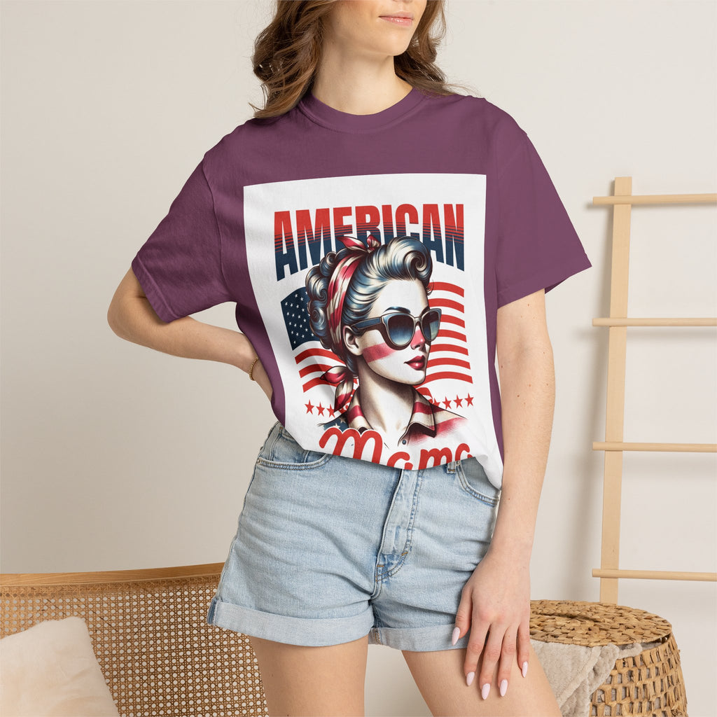 American Mama T‑Shirt — Vintage Patriotic Mom Tee