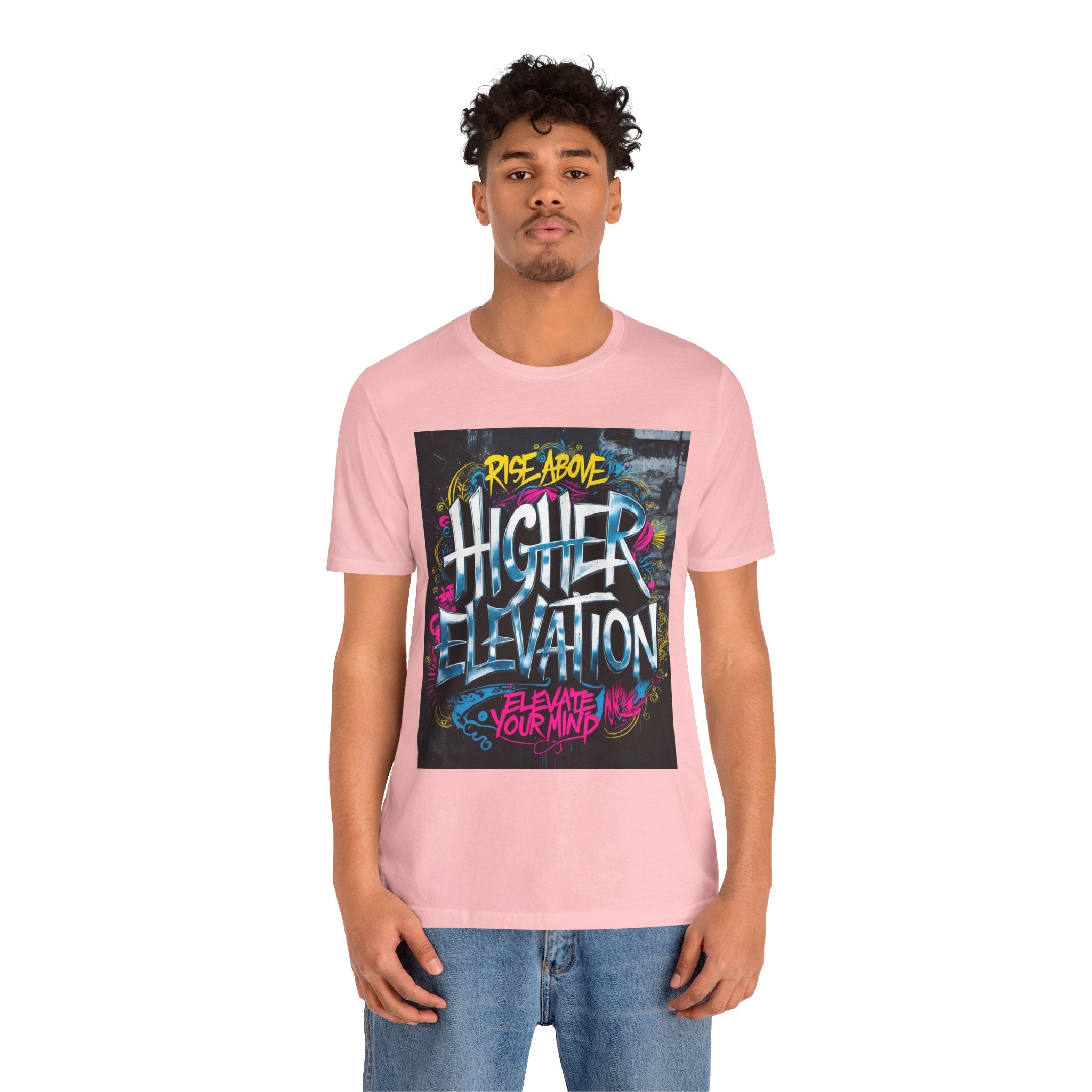 Higher Elevation Graffiti T-Shirt — "Rise Above, Elevate Your Mind"