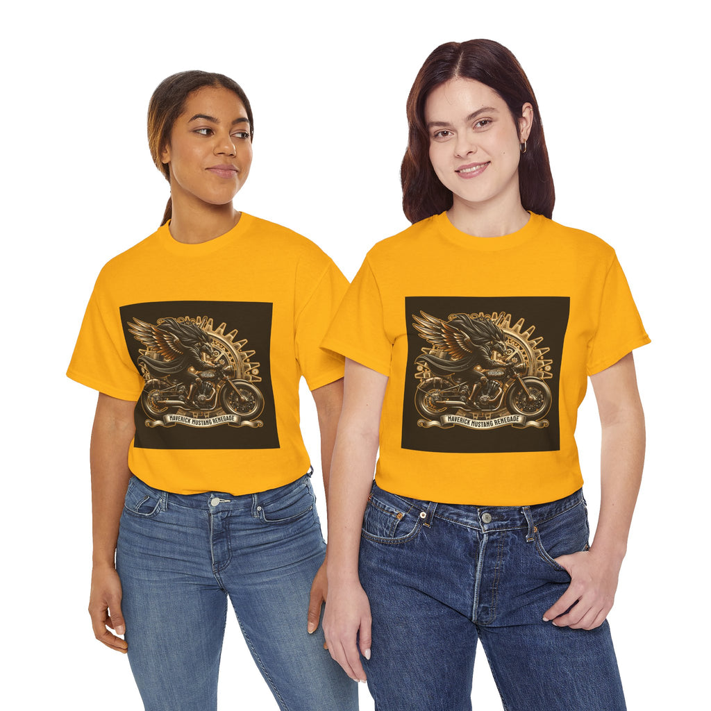 Vintage Winged Motorcycle Tee — "Ride Forever, Ride Free" Biker T-Shirt