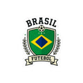 Brasil Futebol Crest Sticker | Brazil Flag Soccer Emblem, Kiss-Cut