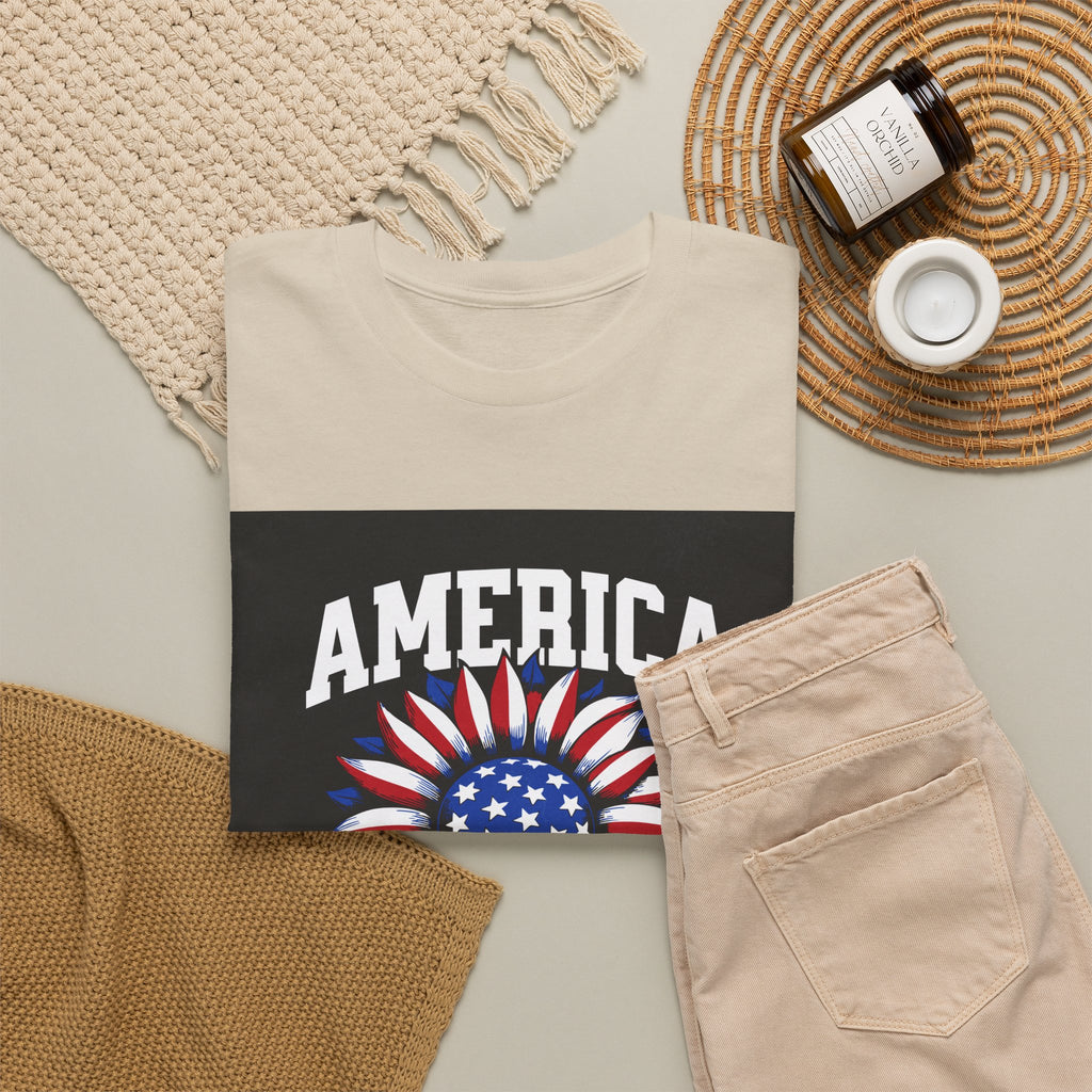 Patriotic America Tee — "Land of the Free Because of the Brave" Cotton T-Shirt