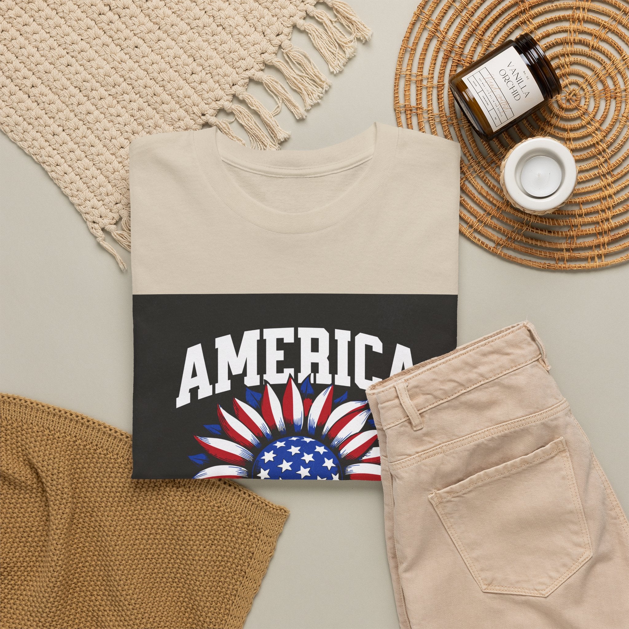 Patriotic America Tee — "Land of the Free Because of the Brave" Cotton T-Shirt