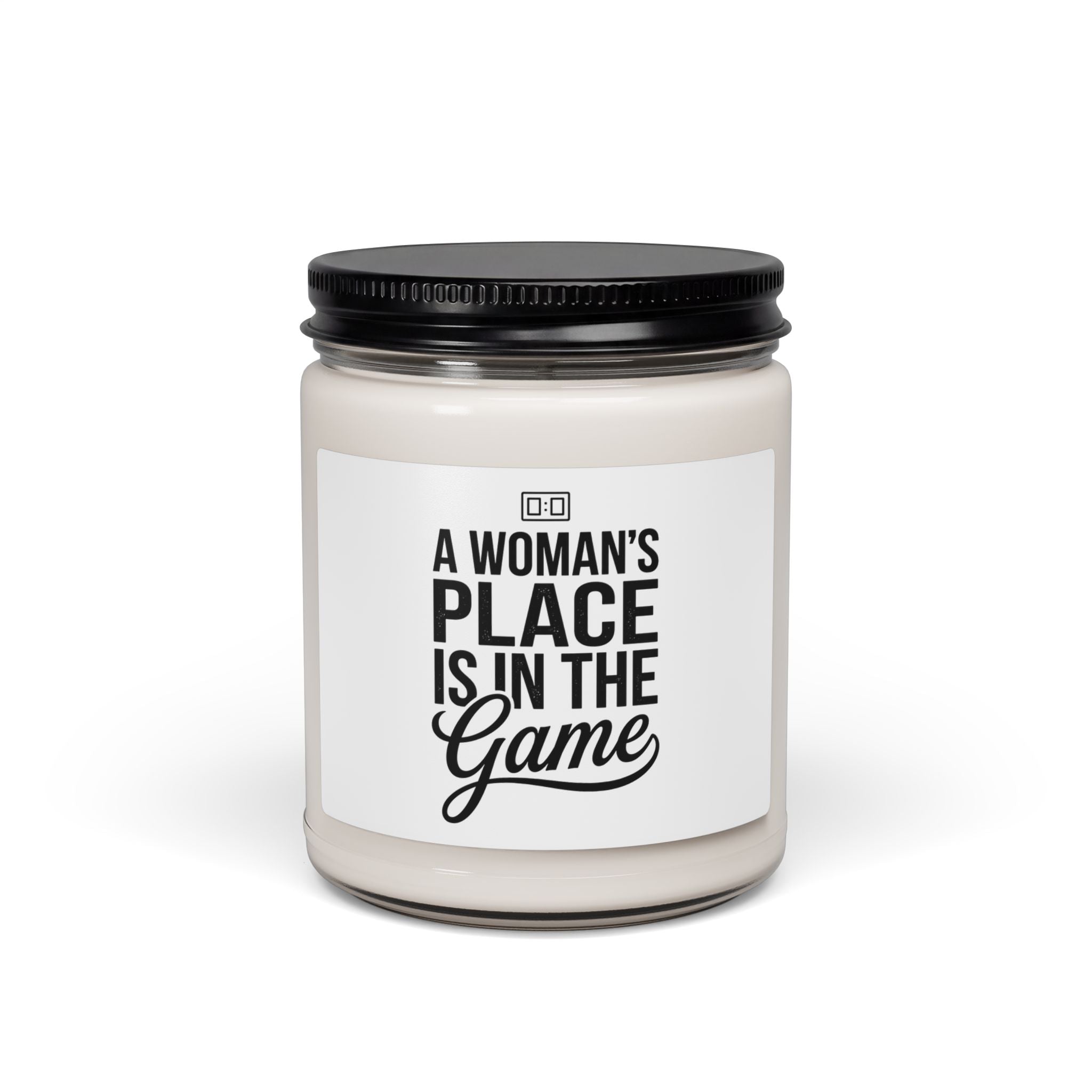A Woman's Place Is In The Game Candle | Scented Soy Candle, Sports Fandom