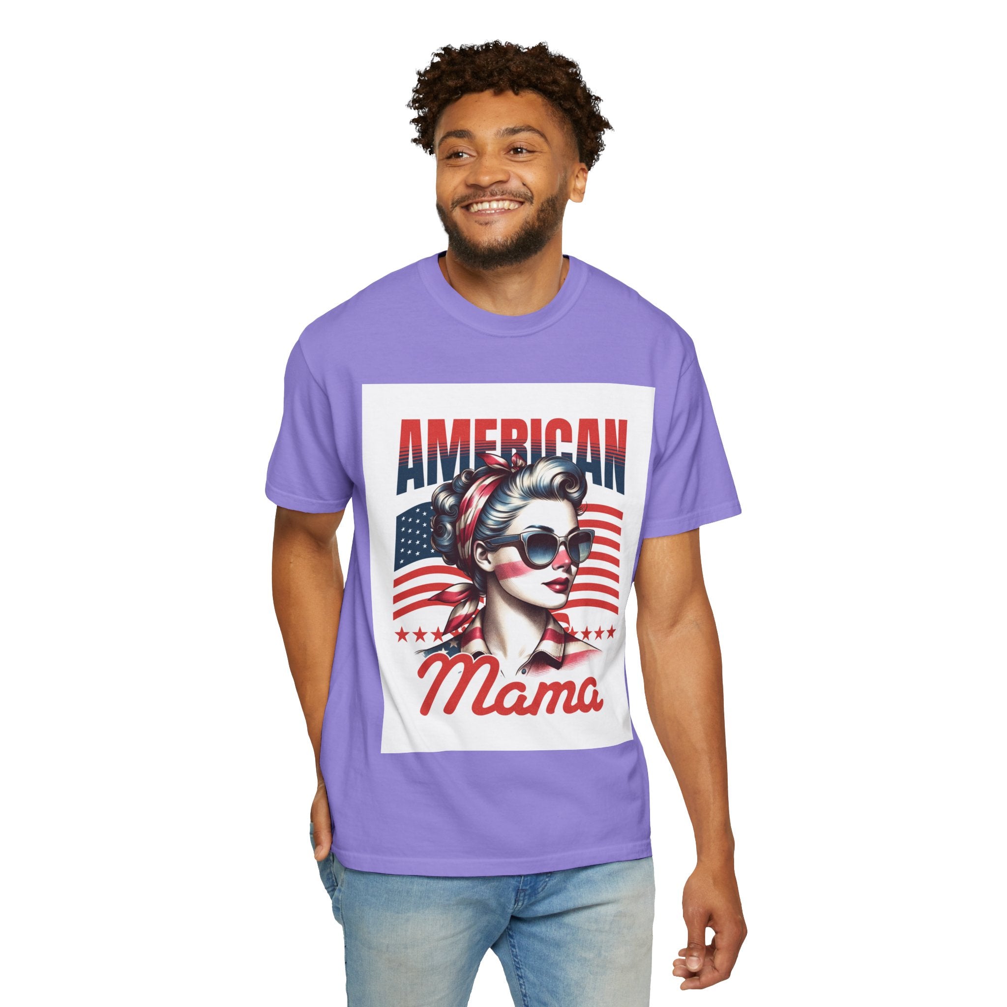 American Mama T‑Shirt — Vintage Patriotic Mom Tee