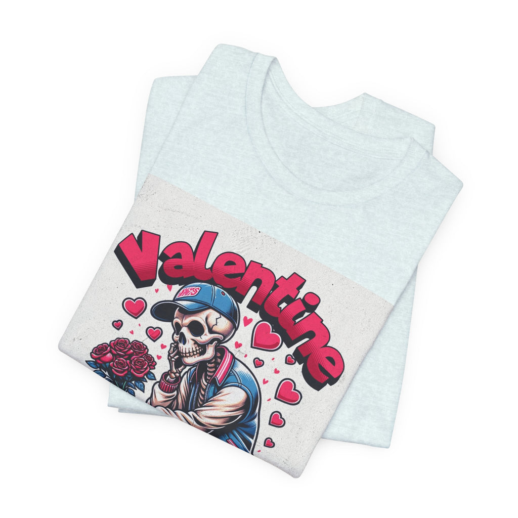 Valentine Skull T-Shirt – "Love & Blessed" Gothic Valentine Tee