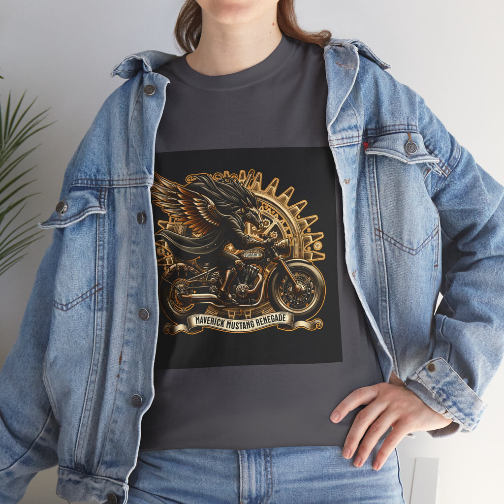 Vintage Winged Motorcycle Tee — "Ride Forever, Ride Free" Biker T-Shirt