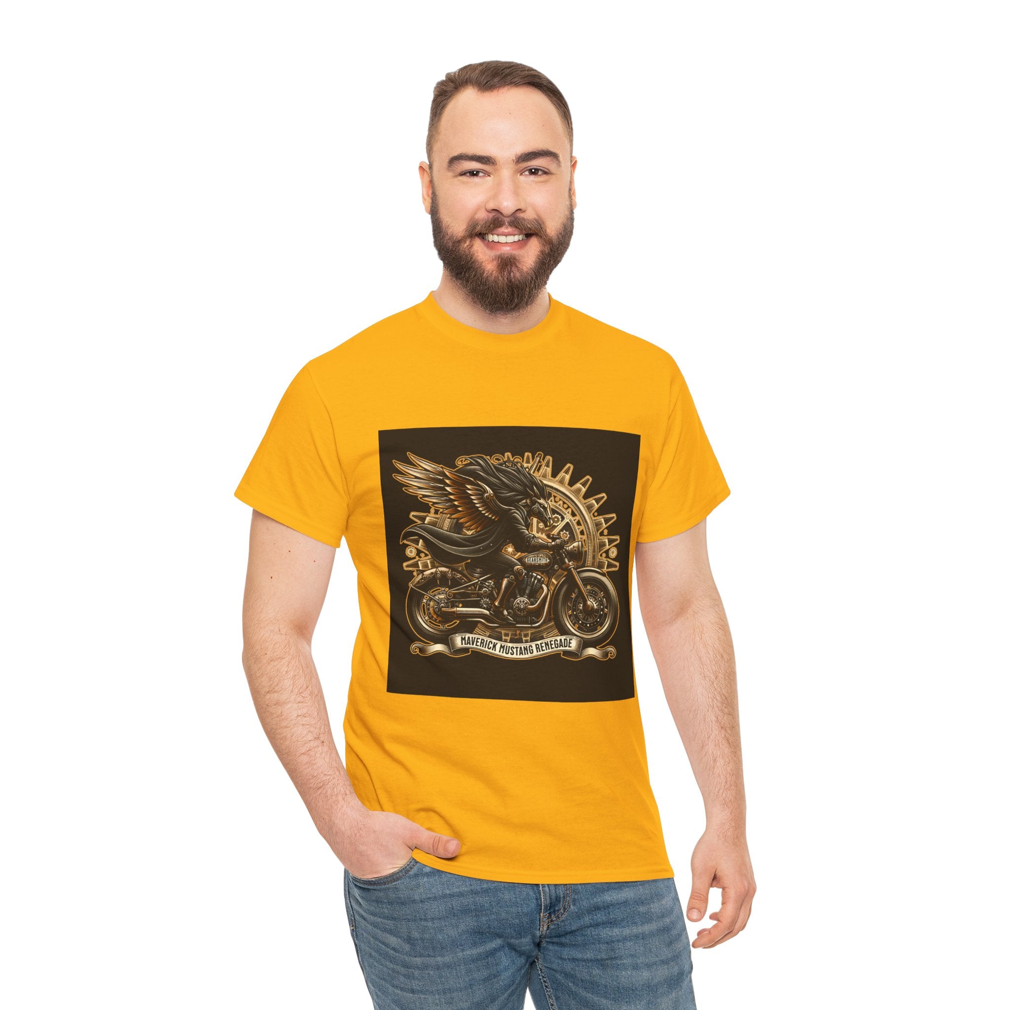 Vintage Winged Motorcycle Tee — "Ride Forever, Ride Free" Biker T-Shirt